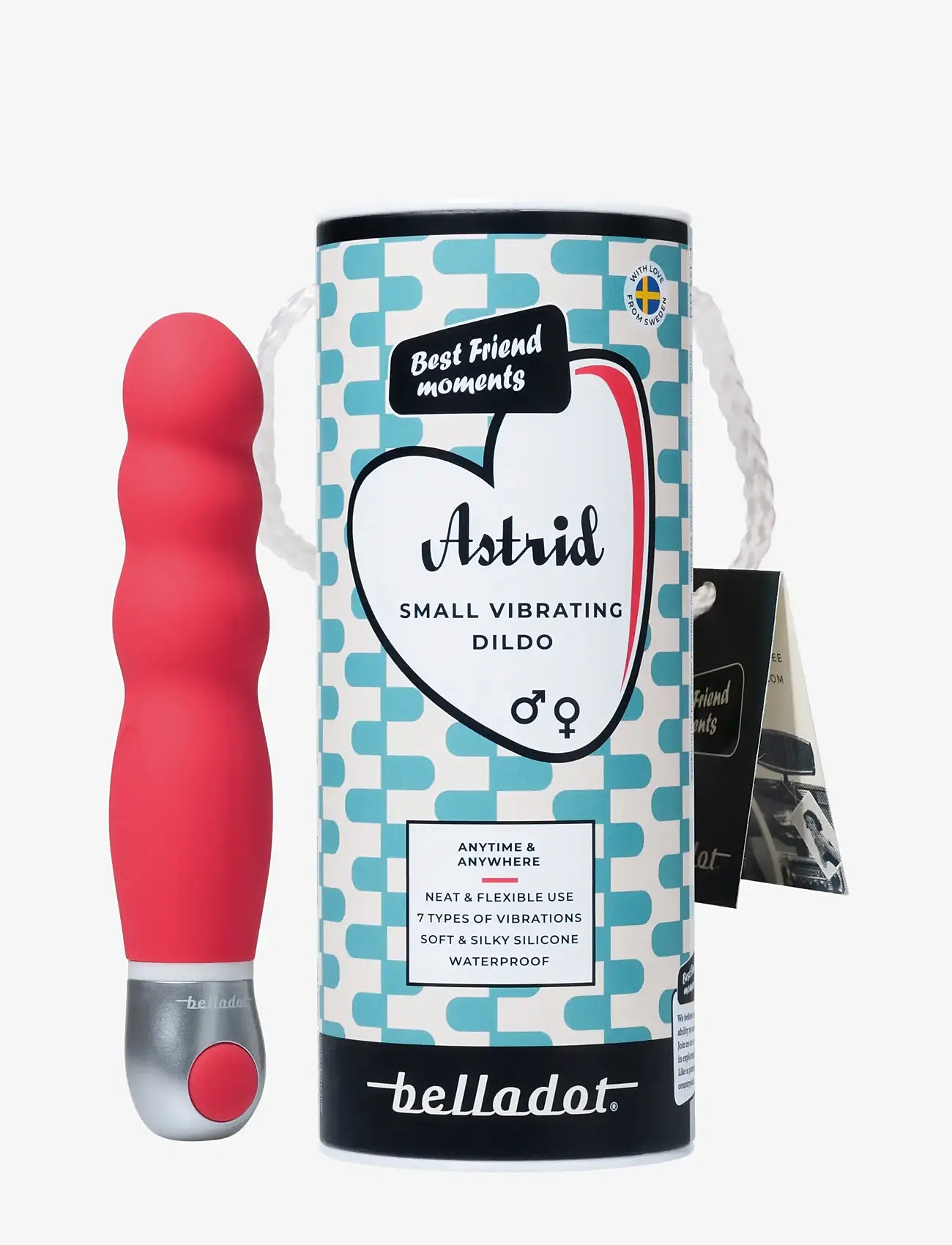 Belladot - Astrid small vibrating dildo red - red - 0