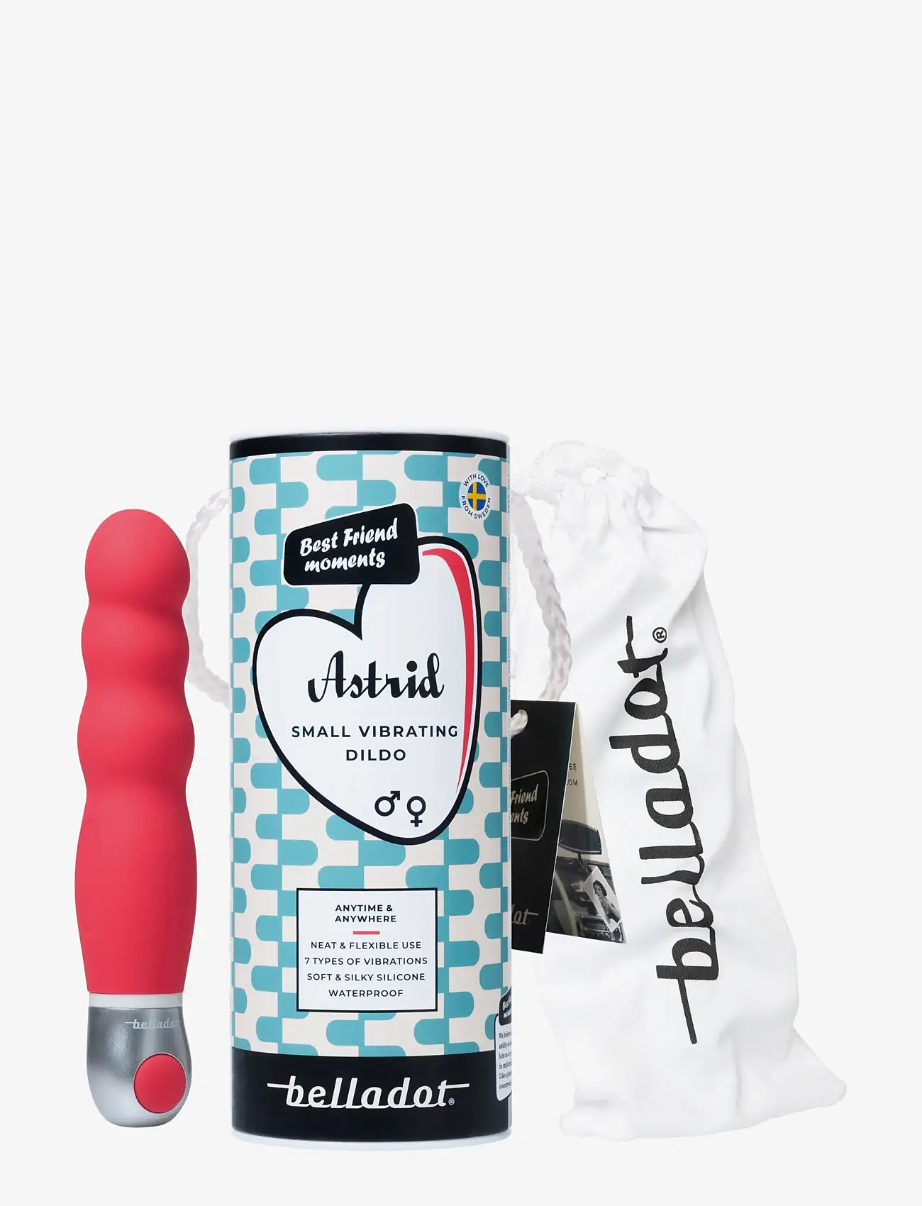 Belladot - Astrid small vibrating dildo red - red - 2