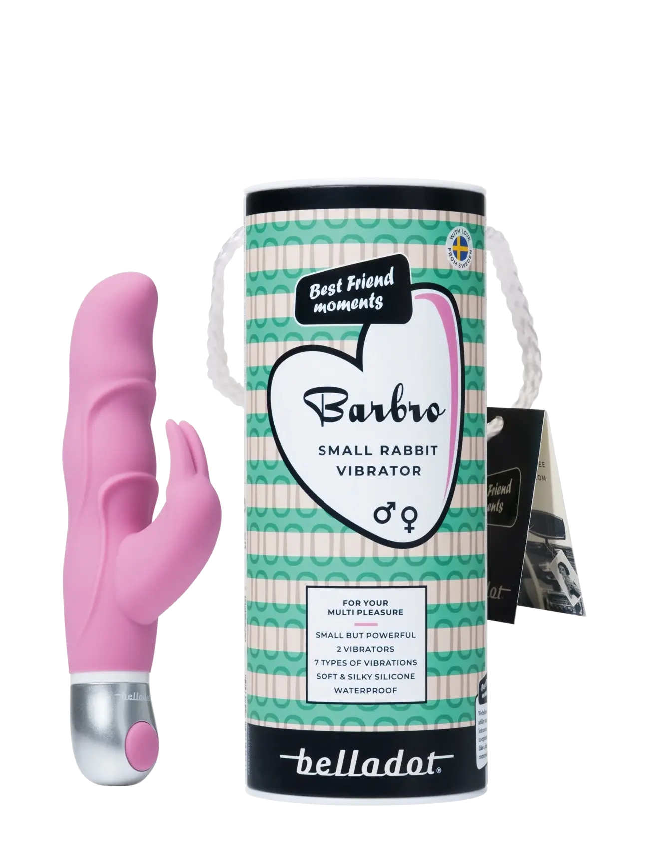 Belladot Barbro Small Rabbit Vibrator Pink - Sex & Intimitet - PINK / pink/rose