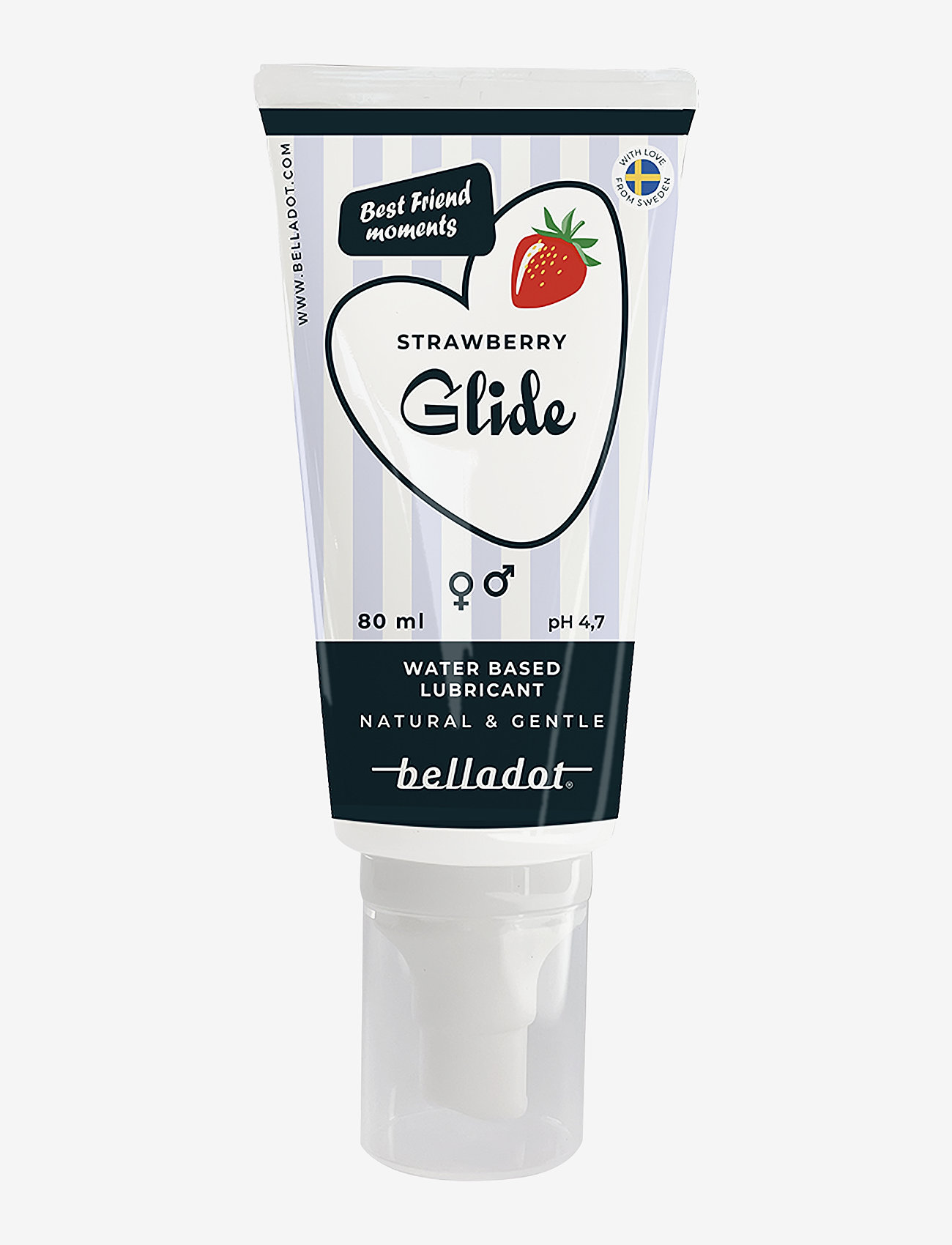 Belladot - Lubricant Strawberry Water Based 80ml - glidmedel & oljor - clear - 0