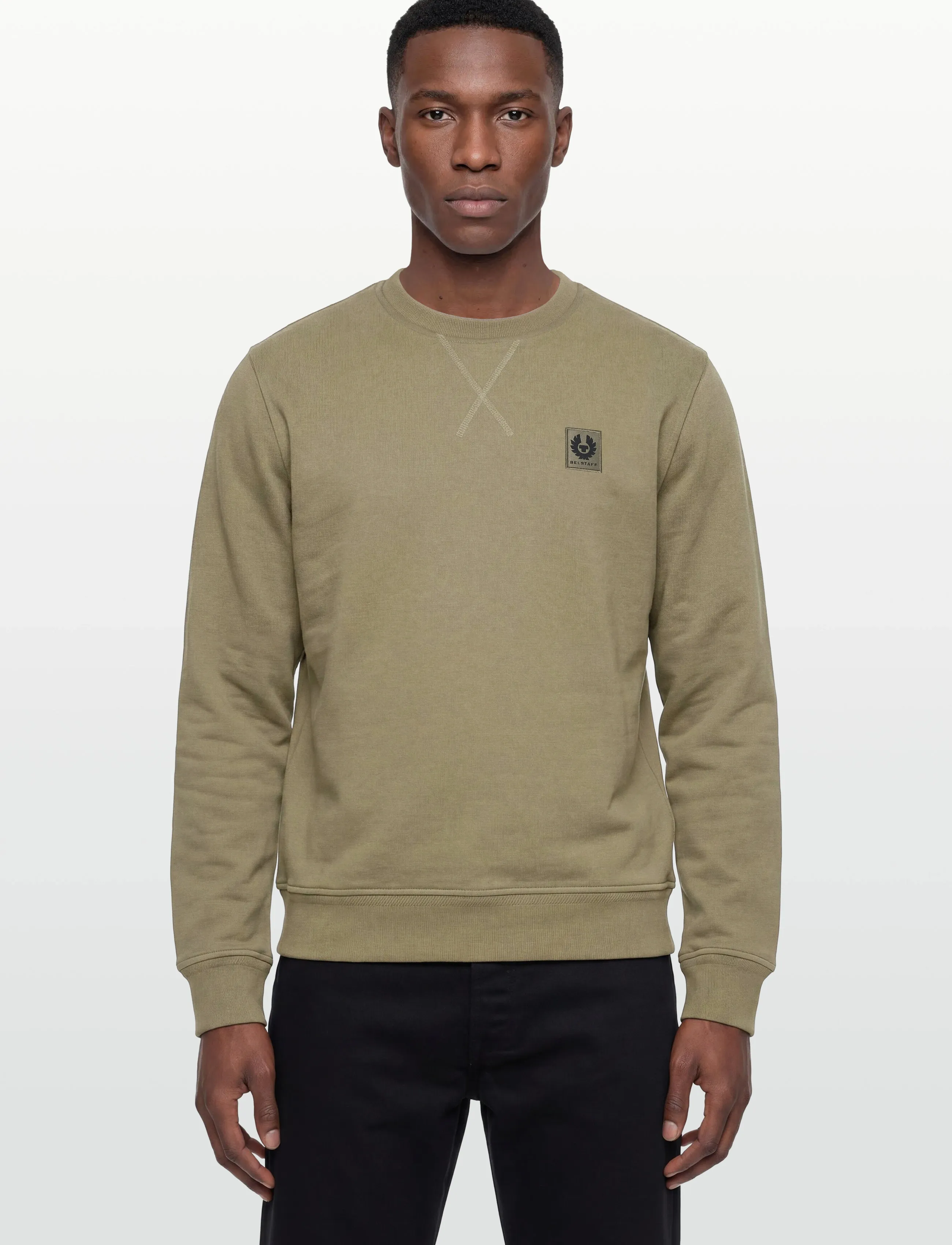 Belstaff - BELSTAFF SWEATSHIRT Silver Birch - rõivad - fatigue green - 3