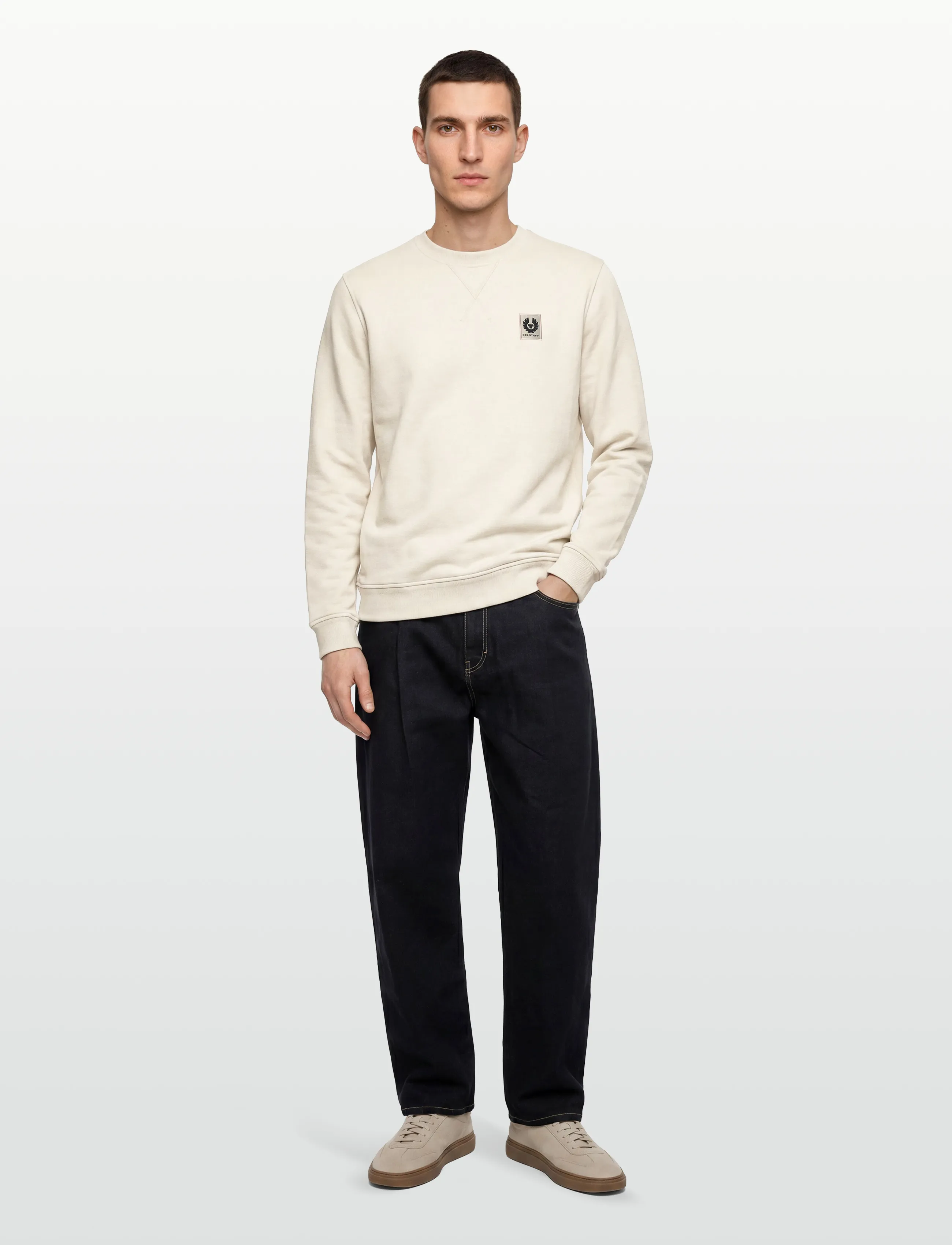 Belstaff Sweatshirt Black, L, Sweatshirts & Hoodies, Creme - Sweatshirts, Männerswear