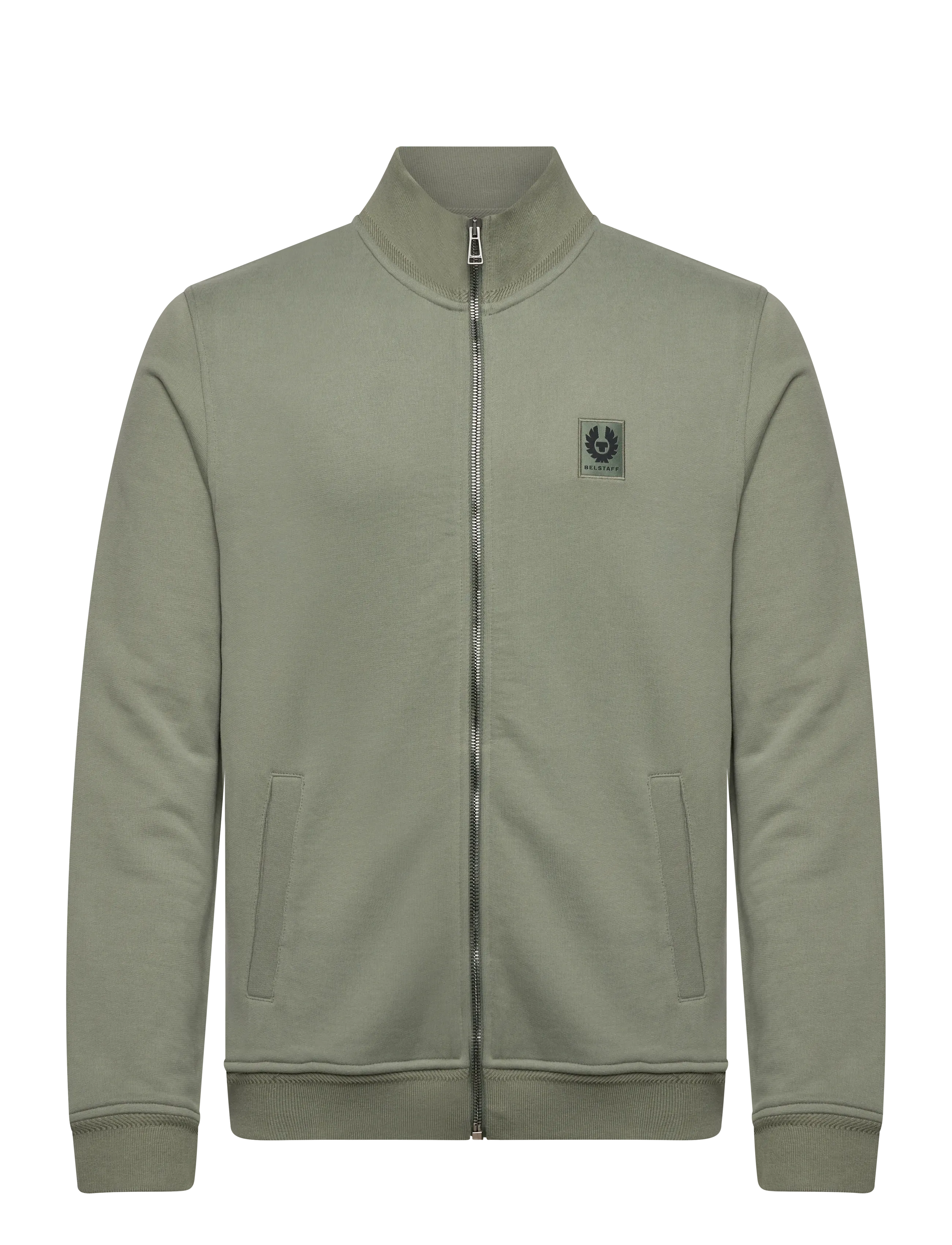 BELSTAFF FULL ZIP SWEATSHIRT - SAGE GREEN