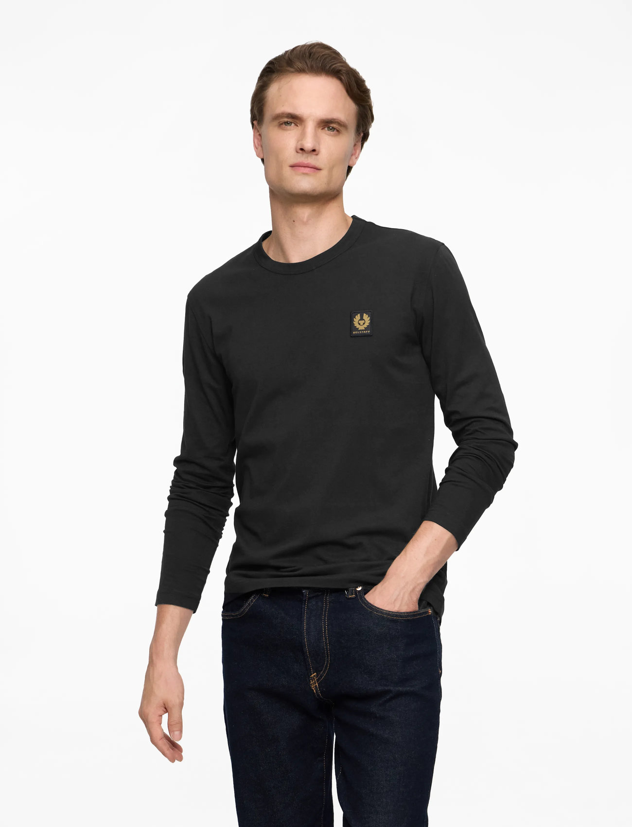 Belstaff - BELSTAFF LONG SLEEVED T-SHIRT Dark Ink - langärmelig - black - 0