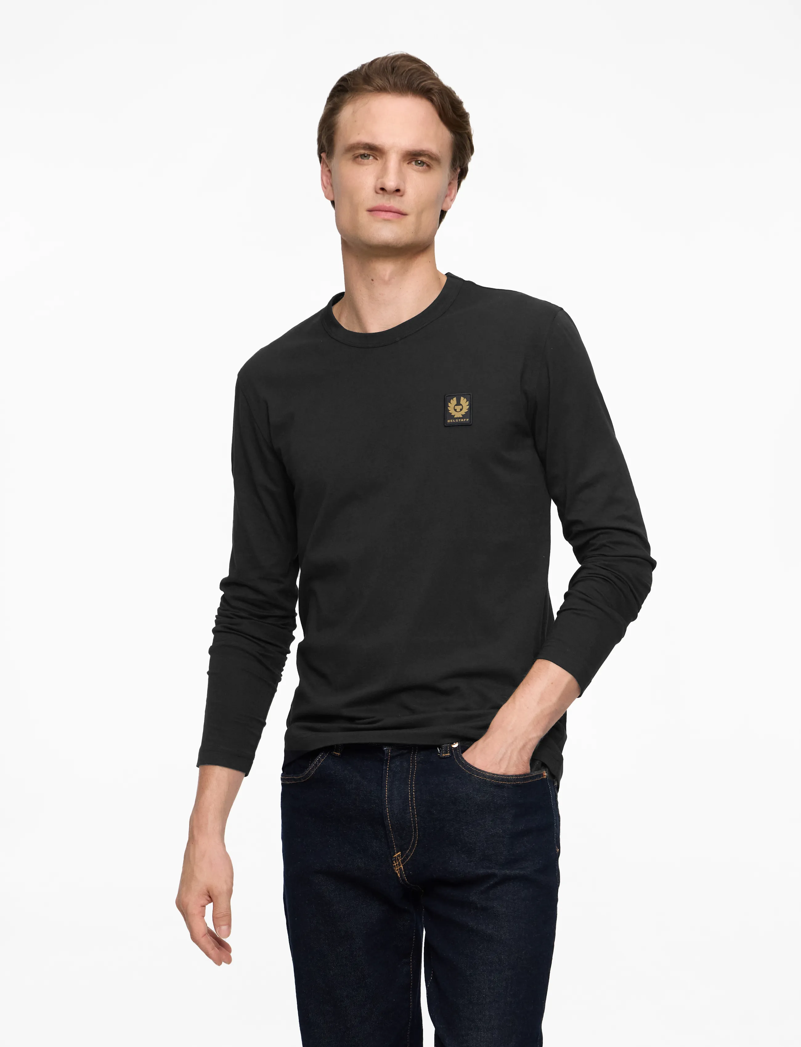 Belstaff BELSTAFF LONG SLEEVED T-SHIRT - Deals - BLACK / black