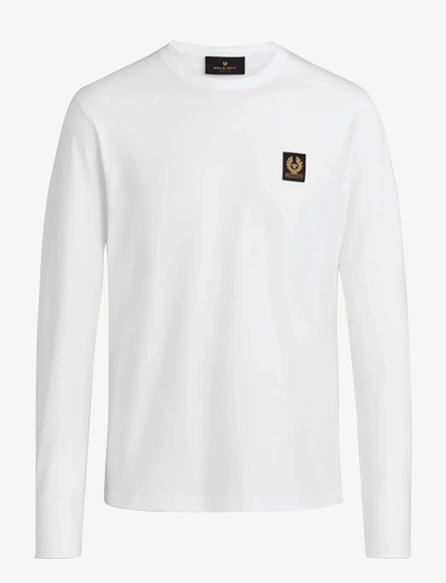 Belstaff - BELSTAFF LONG SLEEVED T-SHIRT Dark Ink - pikkade varrukatega t-särgid - white - 0