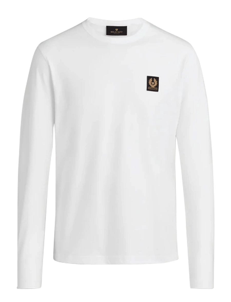 Belstaff - BELSTAFF LONG SLEEVED T-SHIRT Dark Ink - pikkade varrukatega t-särgid - white - 1