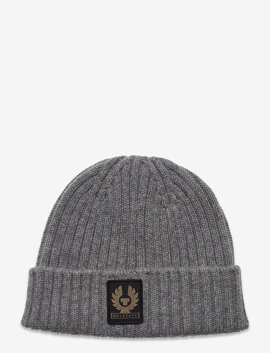 Belstaff - WATCH BEANIE HAT Dark Ink - kootud mütsid - pale grey melange - 0