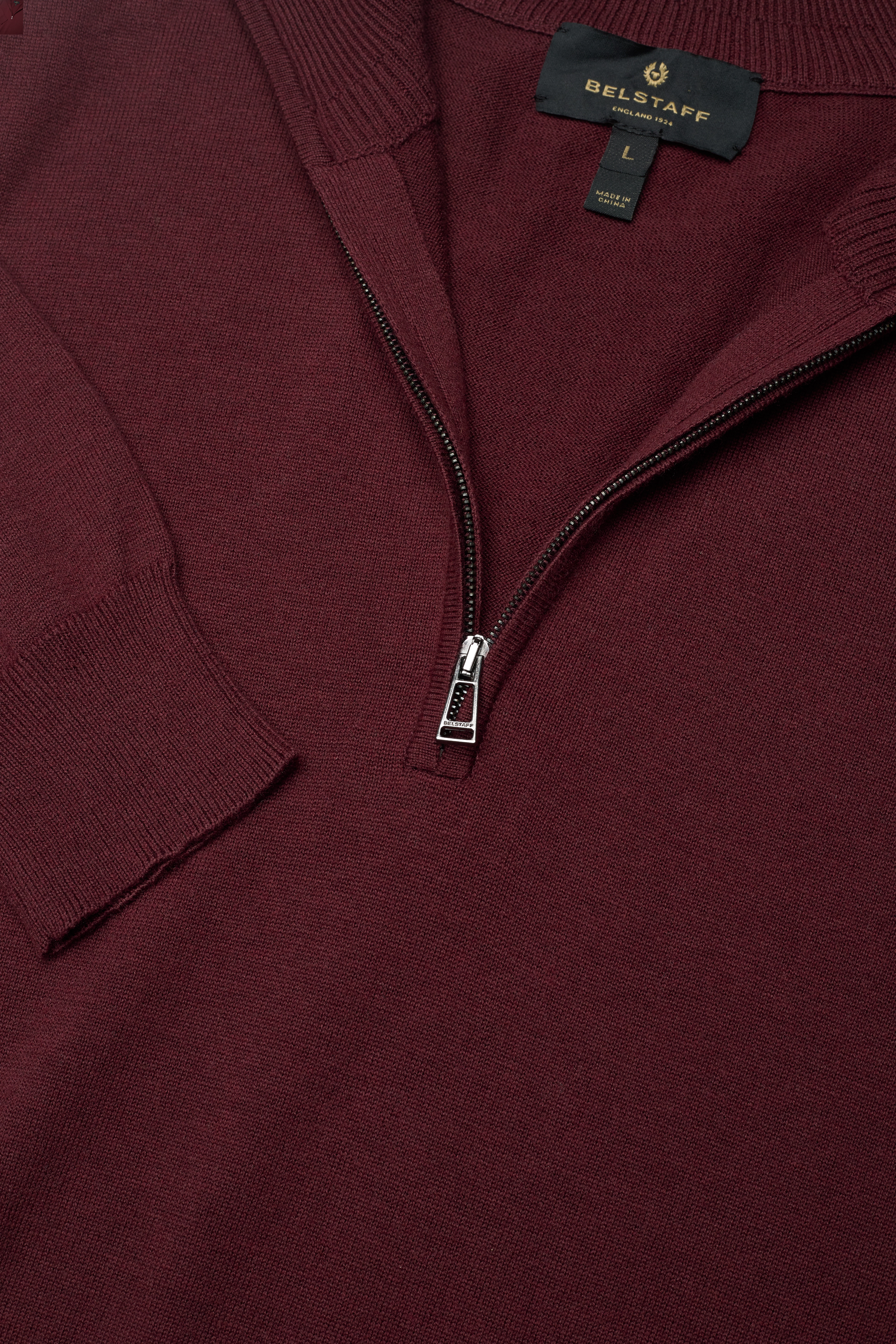 Belstaff - BAY HALF ZIP - burnished red - 2