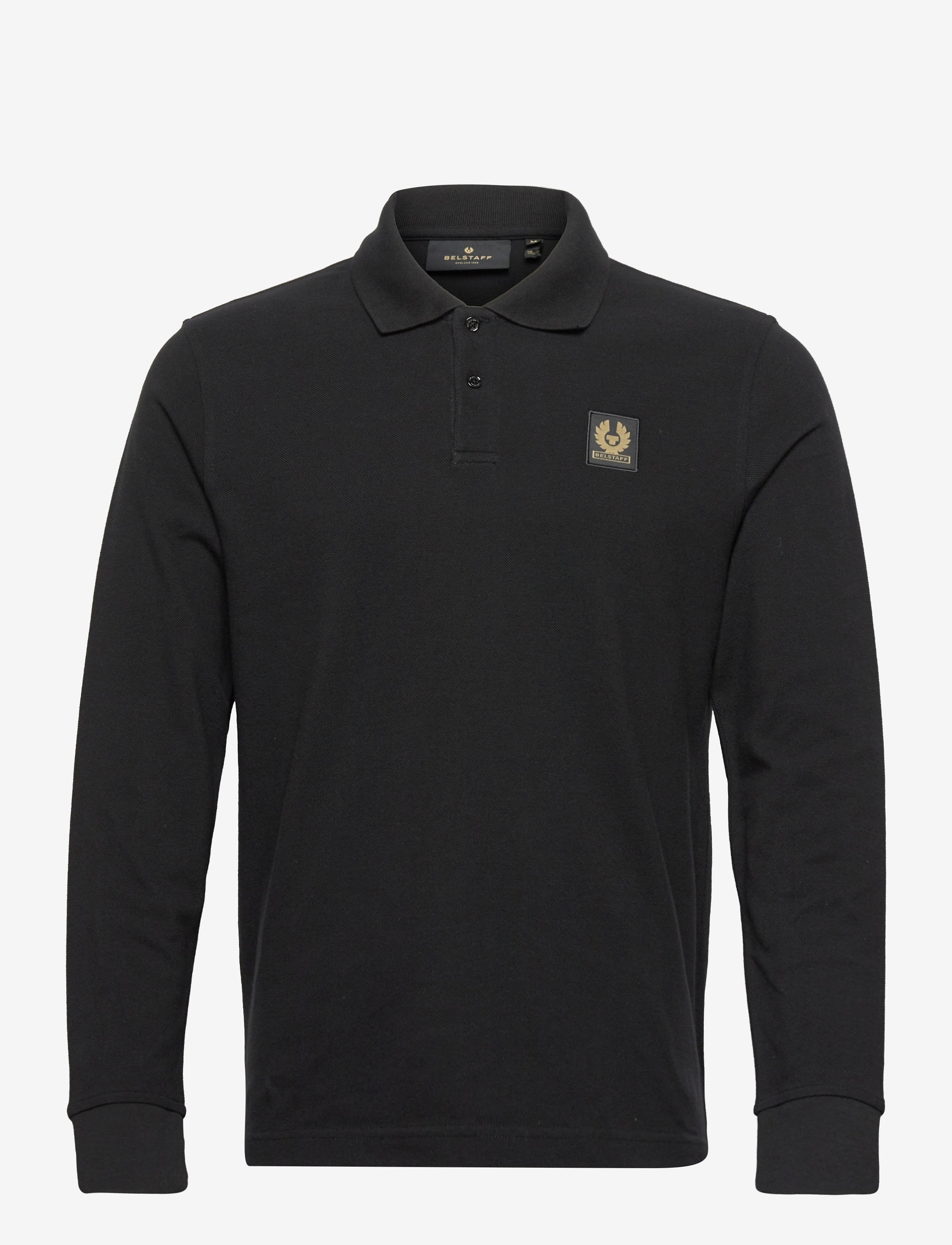 BELSTAFF LONG SLEEVED POLO - BLACK