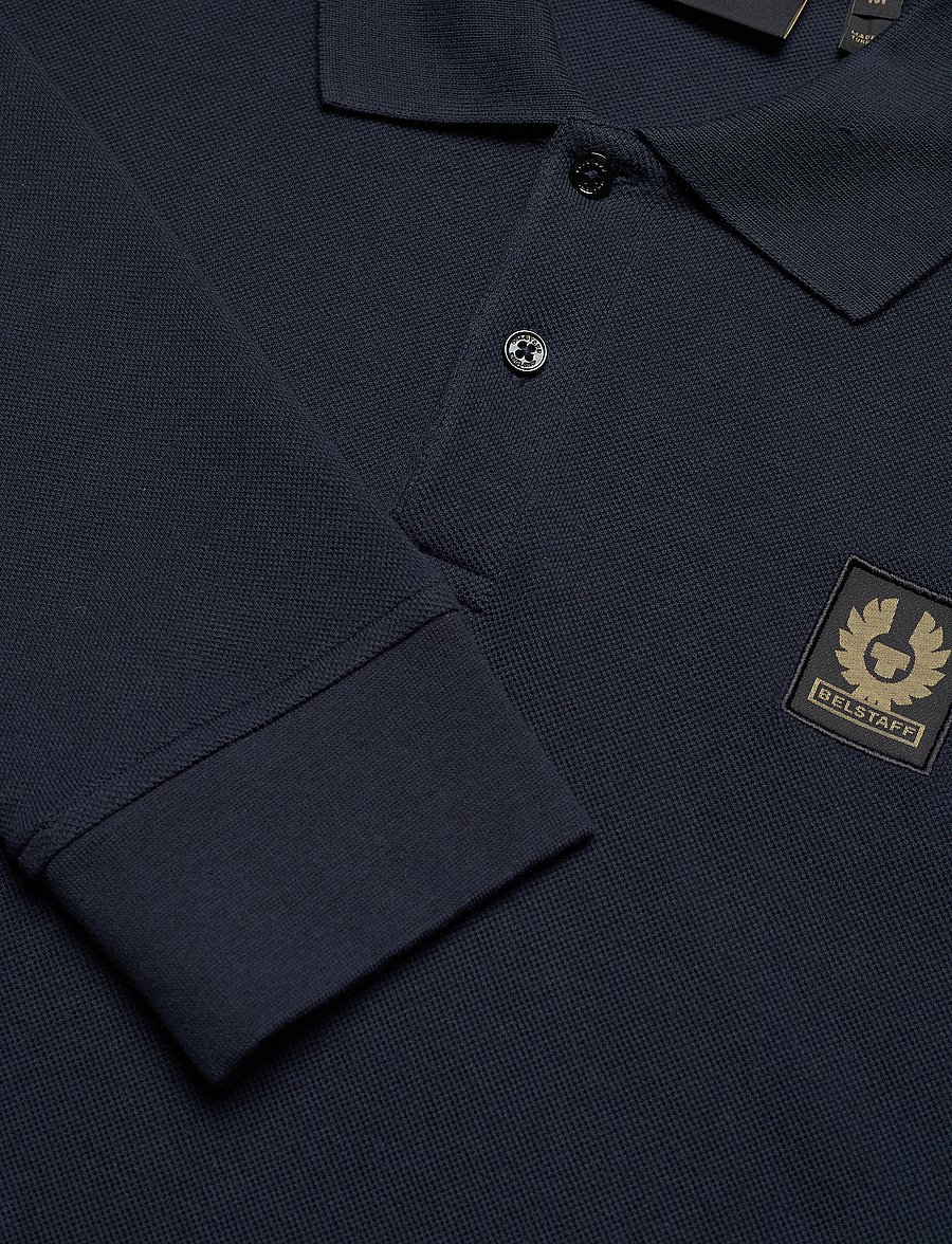 Belstaff - BELSTAFF LONG SLEEVED POLO - långärmade pikéer - dark ink - 2