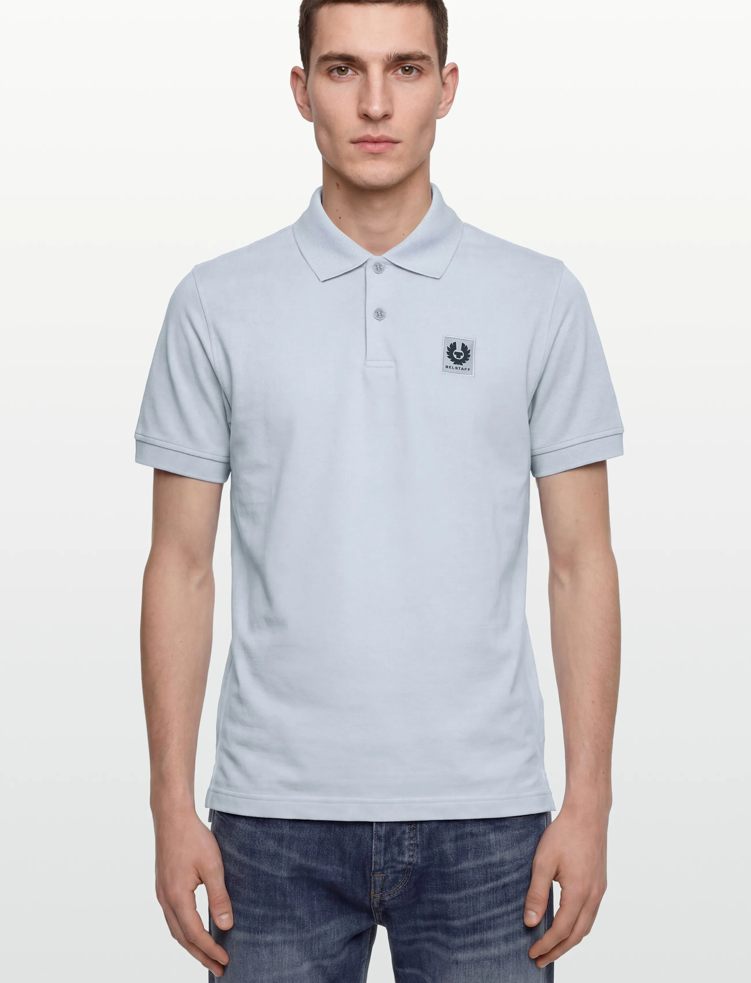 Belstaff - BELSTAFF POLO Black - short-sleeved polos - sky blue - 3