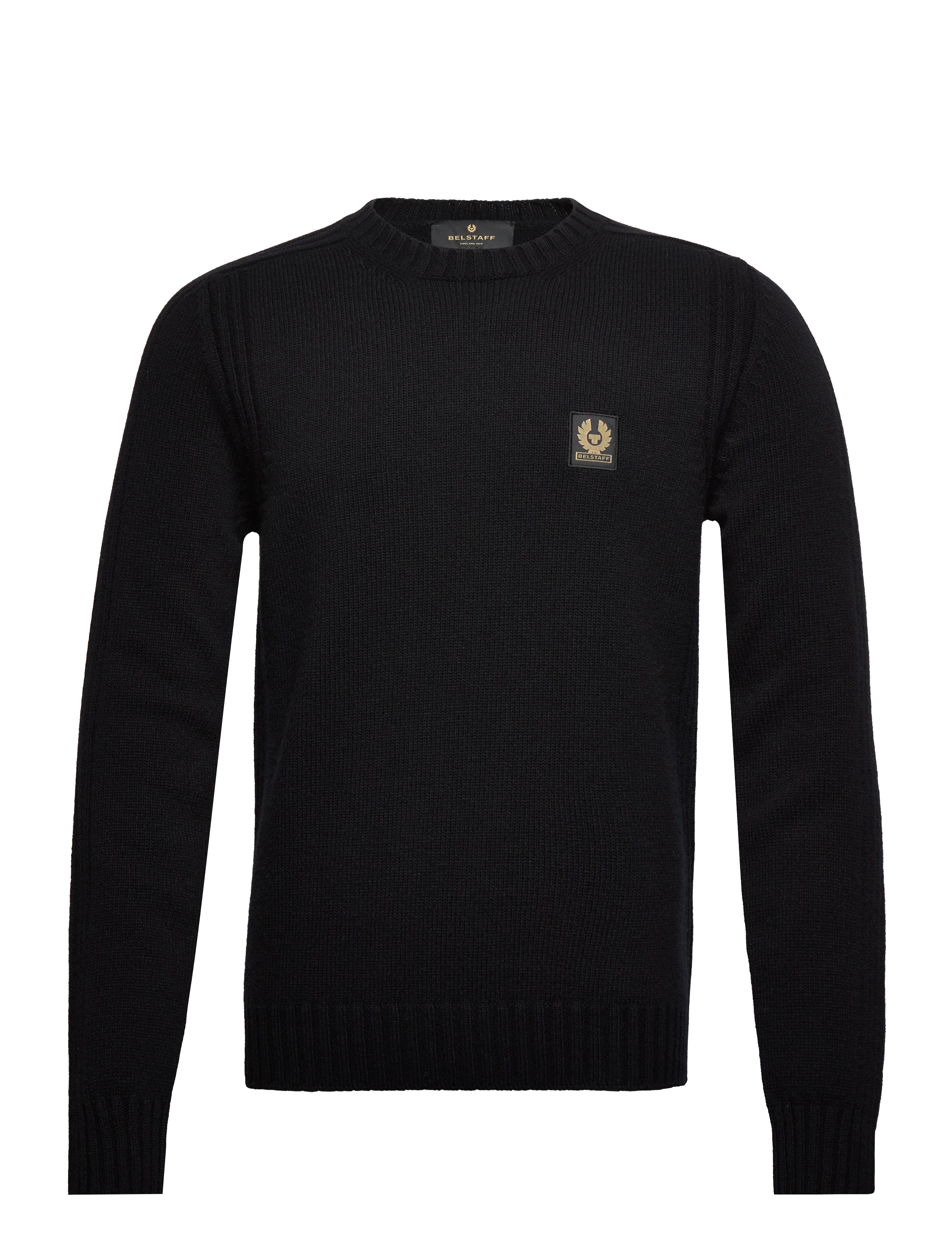Belstaff Watch Crewneck Jumper, S, Black, Strik > Runde Halse, Herre