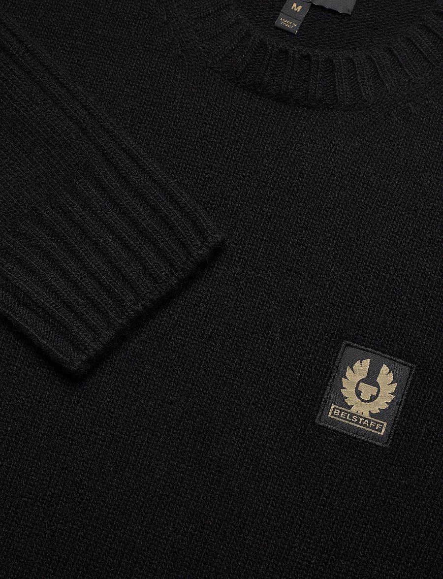 Belstaff - WATCH CREWNECK JUMPER - Ümara kaelusega - black - 2