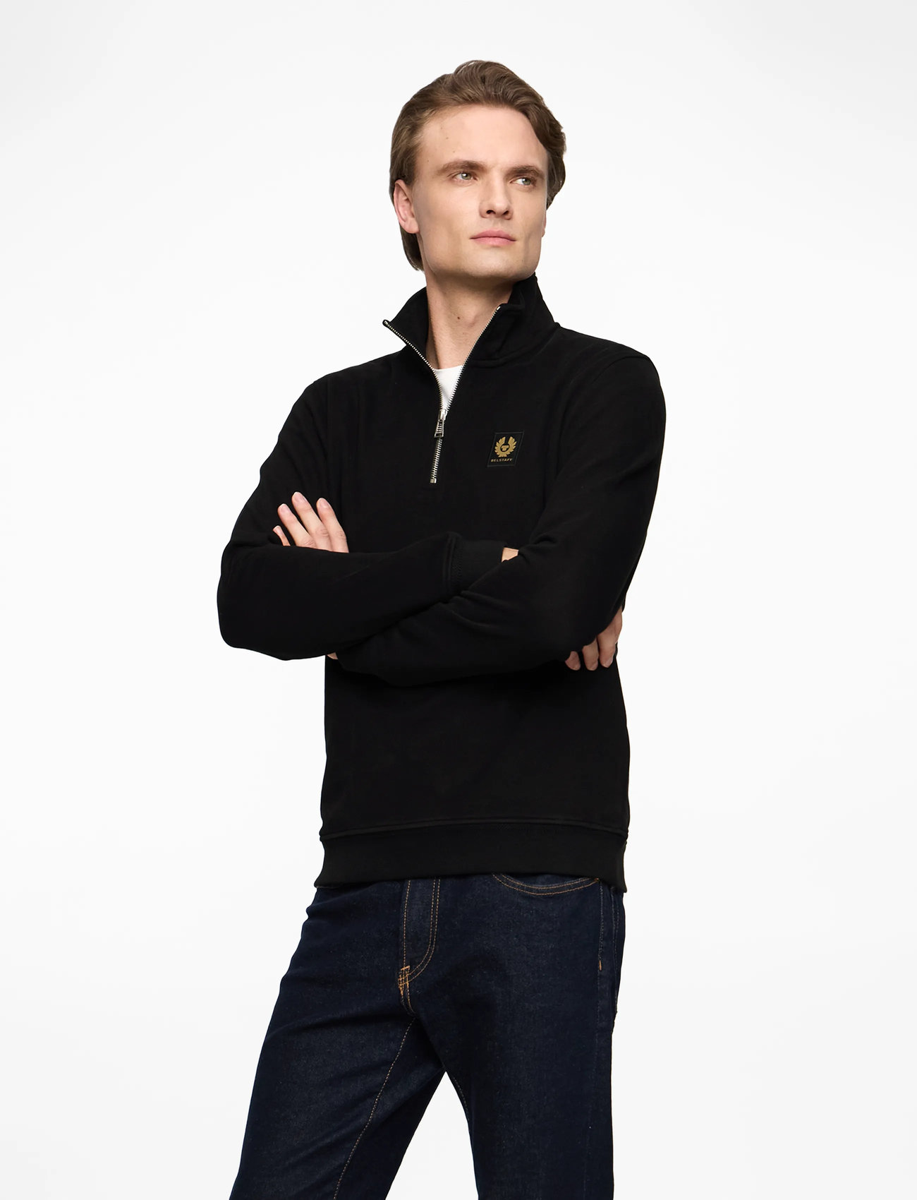 Belstaff - BELSTAFF QUARTER ZIP SWEATSHIRT - kläder - black - 3