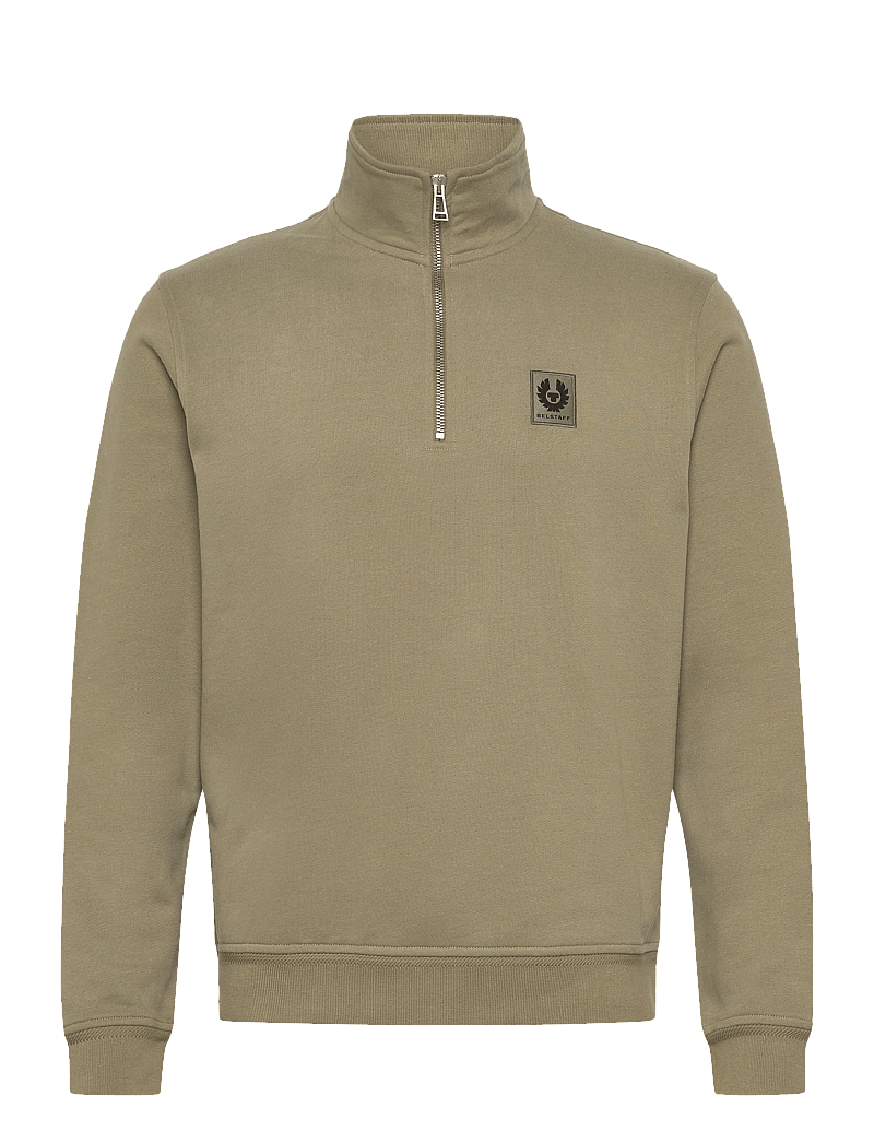 Belstaff - BELSTAFF QUARTER ZIP SWEATSHIRT Dark Ink - kleidung - fatigue green - 1