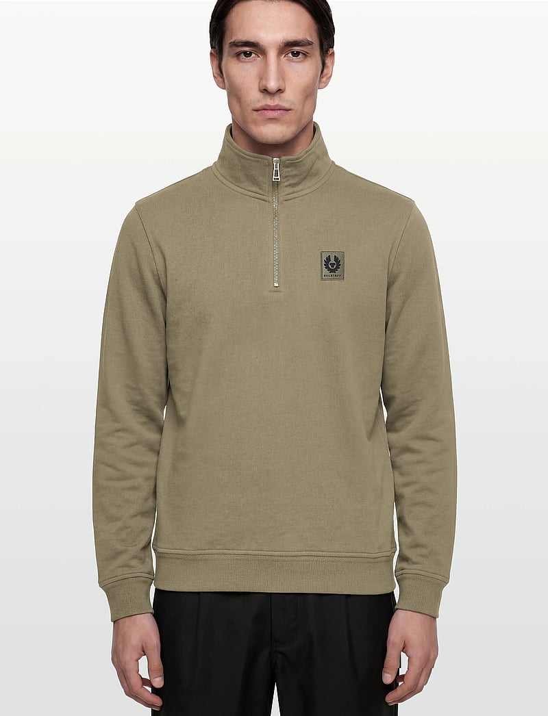 Belstaff - BELSTAFF QUARTER ZIP SWEATSHIRT Dark Ink - kleidung - fatigue green - 3