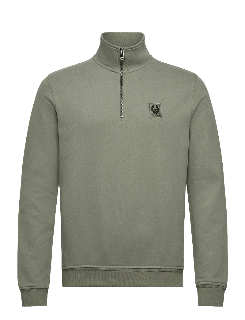 Belstaff - BELSTAFF QUARTER ZIP SWEATSHIRT - rõivad - sage green - 0