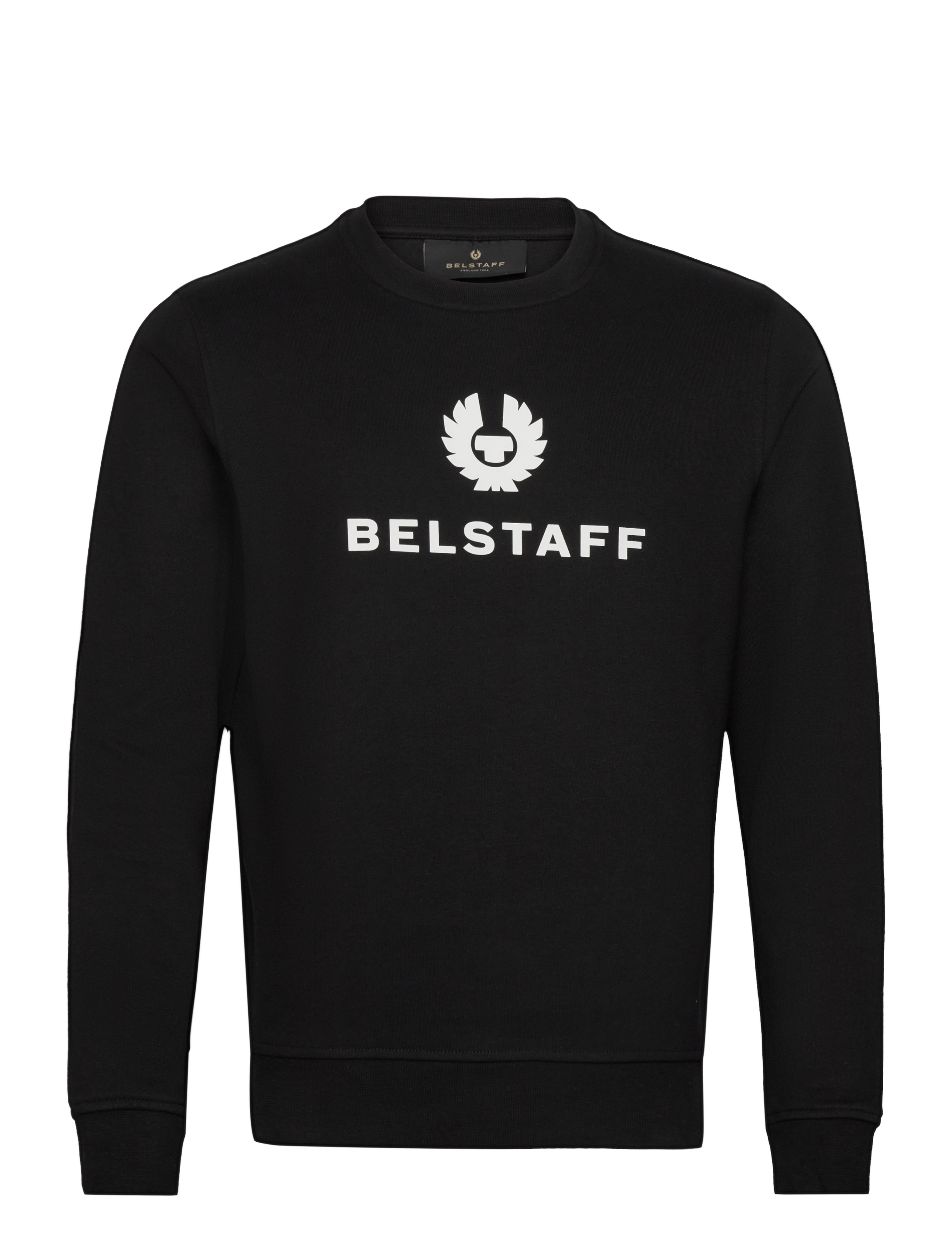 Belstaff BELSTAFF SIGNATURE CREWNECK SWEATSHIRT TIle Green - Belstaff - BLACK / OFF WHITE / black