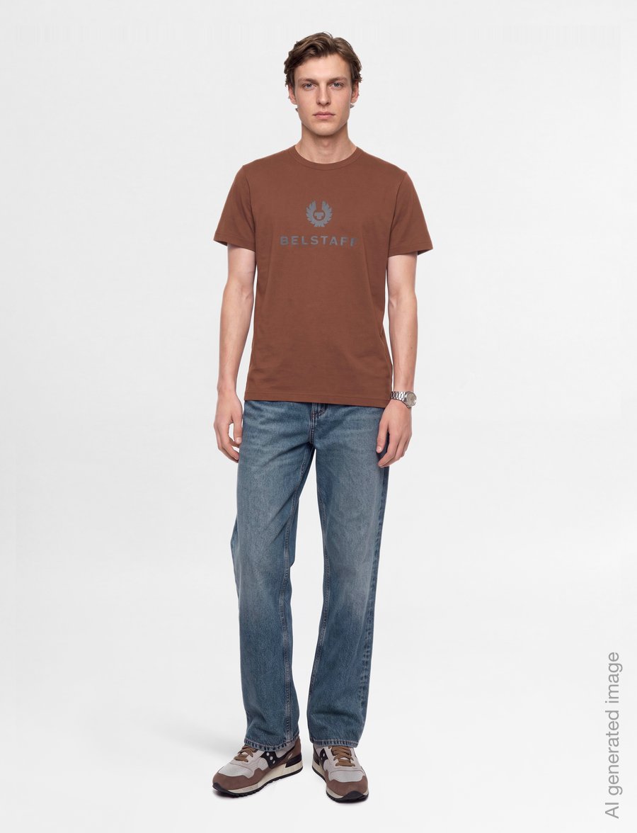 Belstaff - BELSTAFF SIGNATURE T-SHIRT - kortærmede t-shirts - deep copper - 0