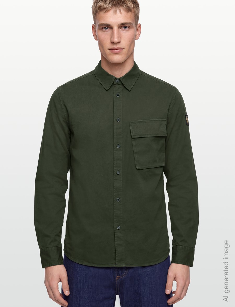 Belstaff - SCALE SHIRT - casual shirts - tile green - 3