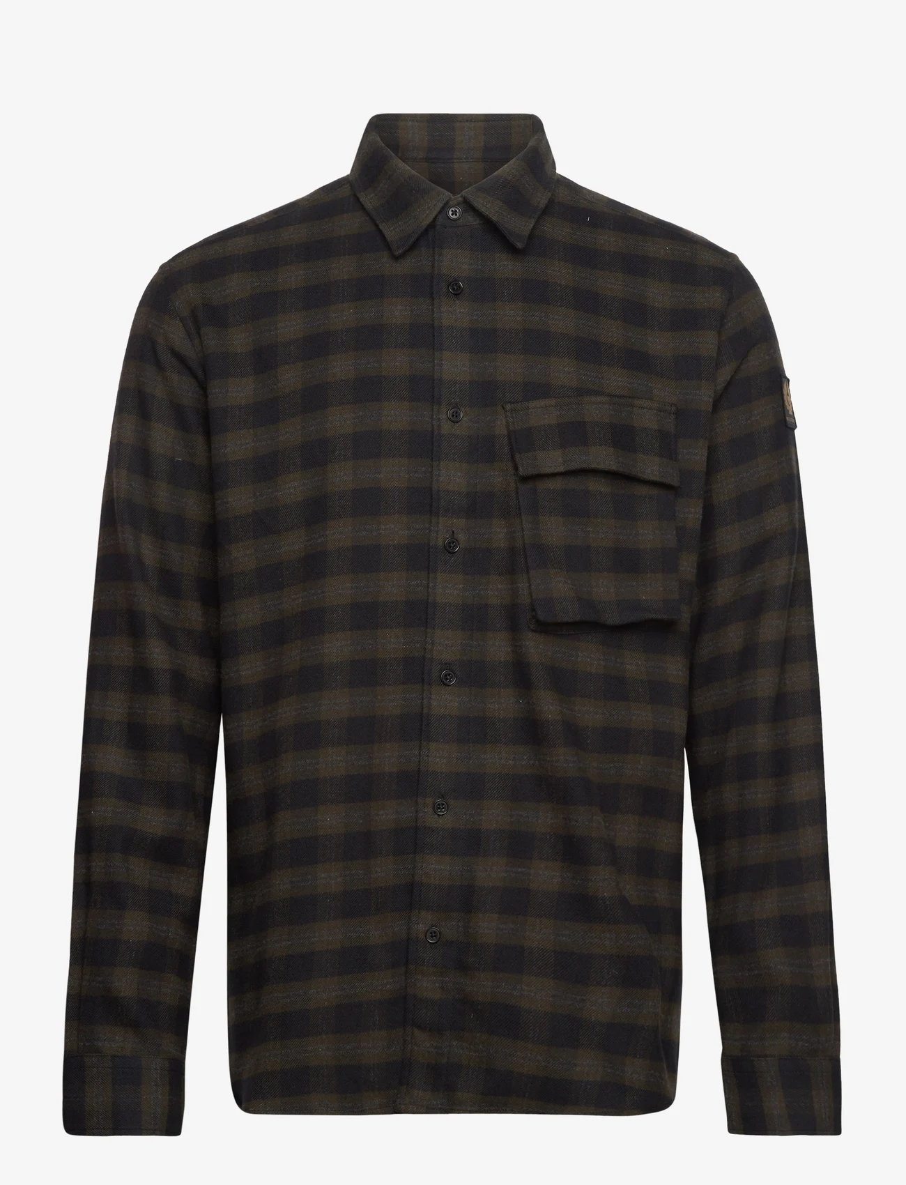 Belstaff - SCALE CHECK SHIRT - casual skjortor - olive/charcoal - 0