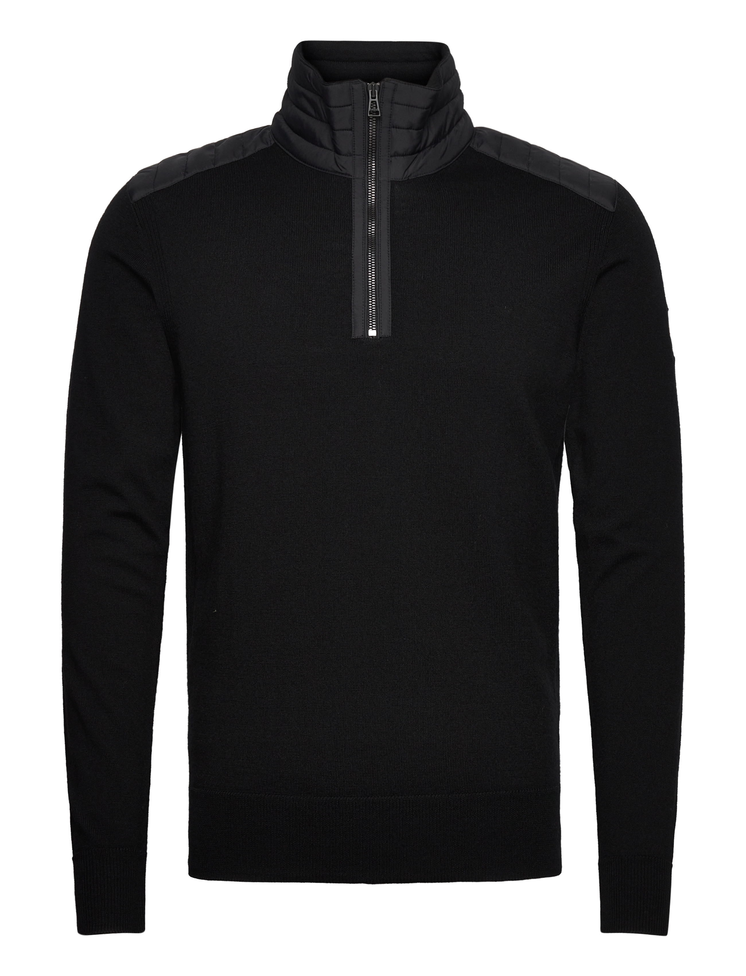 Belstaff KILMINGTON QUARTER ZIP JUMPER Black - Belstaff - BLACK / black
