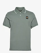 TIPPED POLO - MINERAL GREEN
