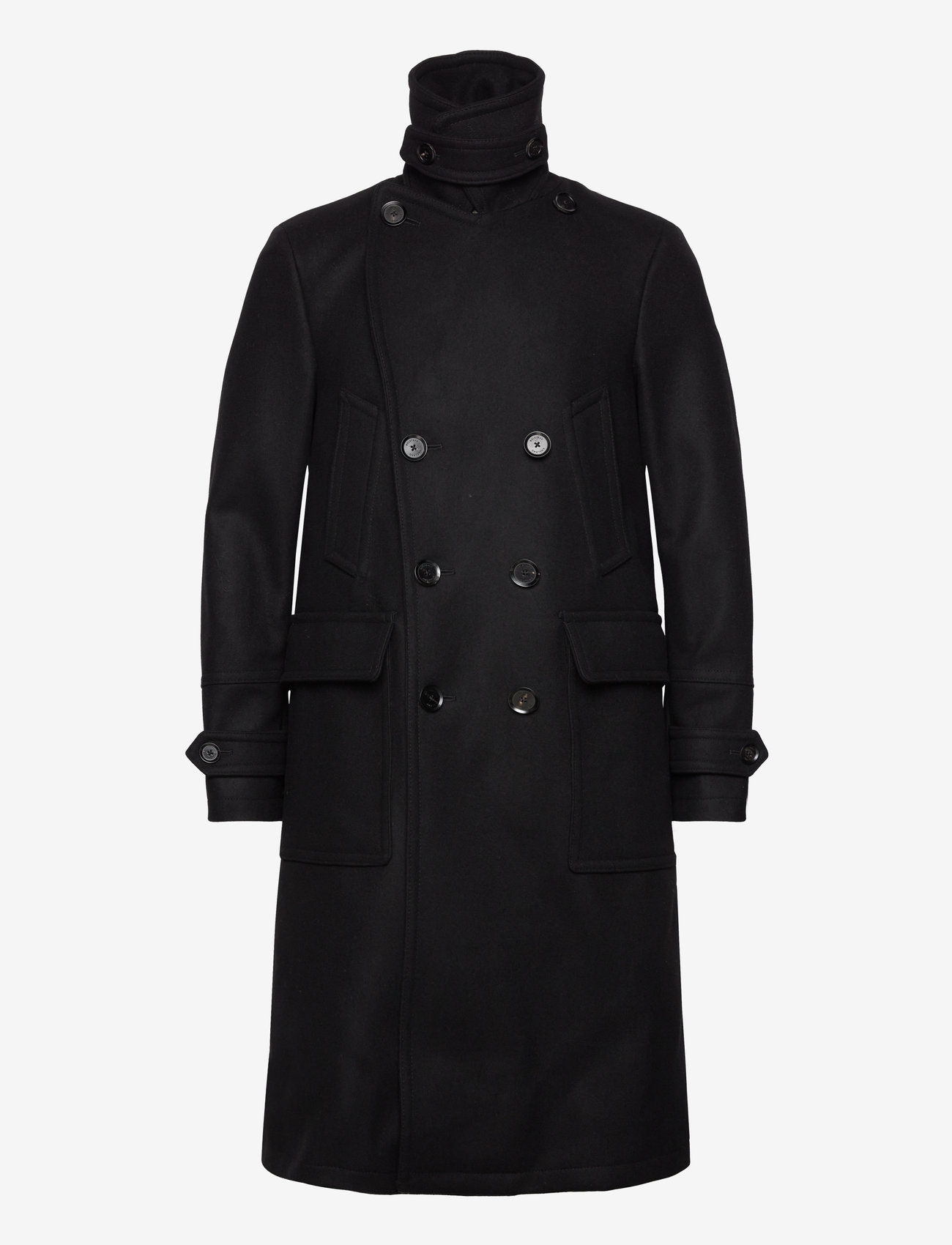 ベルスタッフ　MILFORDコート UK42 Belstaff Milford Coat Black (ELS105292) - Wełniane płaszcze