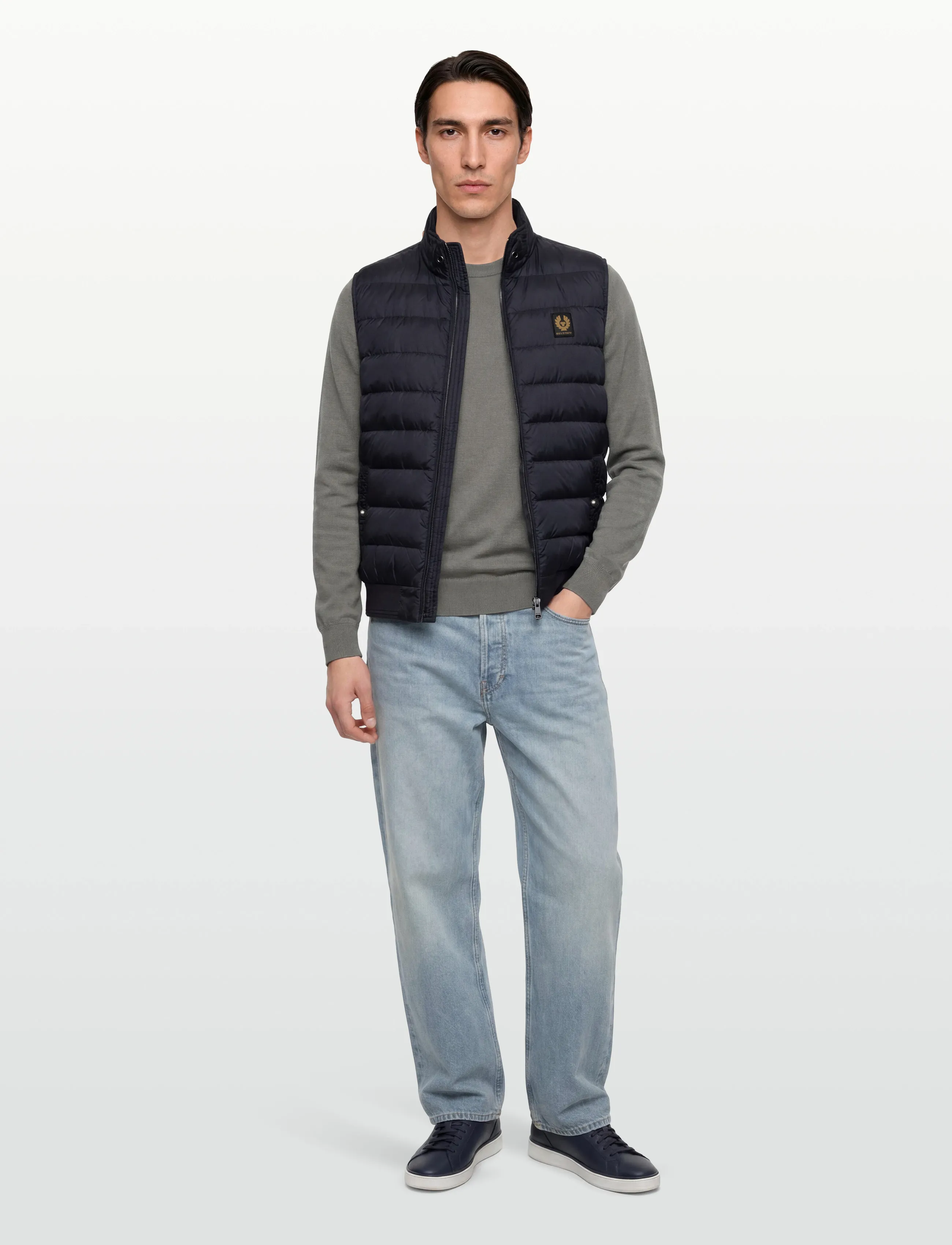 Belstaff Circuit Gilet Dark Ink, 50, Oberbekleidung, Marineblau - Westen, Männerswear
