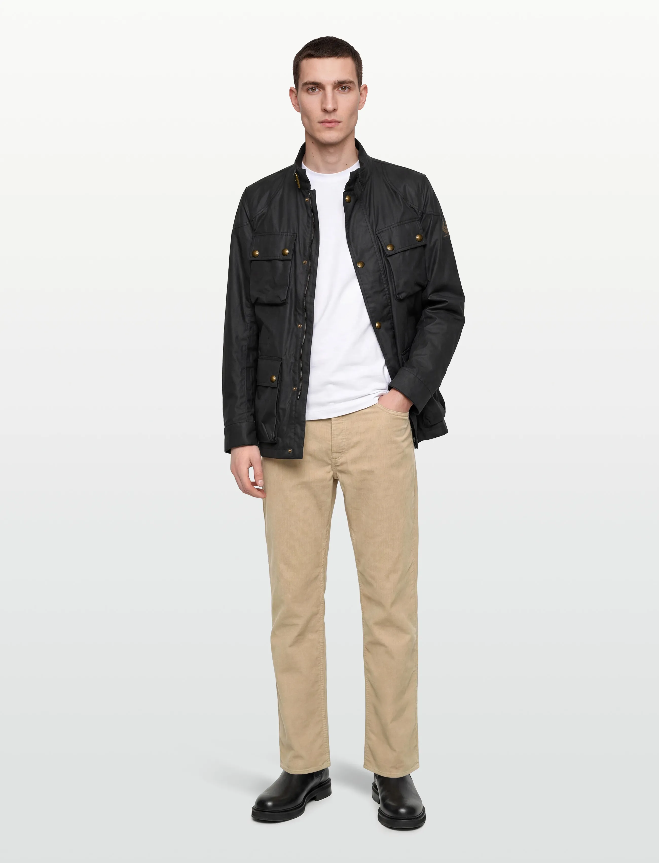 Belstaff Fieldmaster Jacket Faded Olive, 46, Black, Jakker > Lette Jakker, Herre