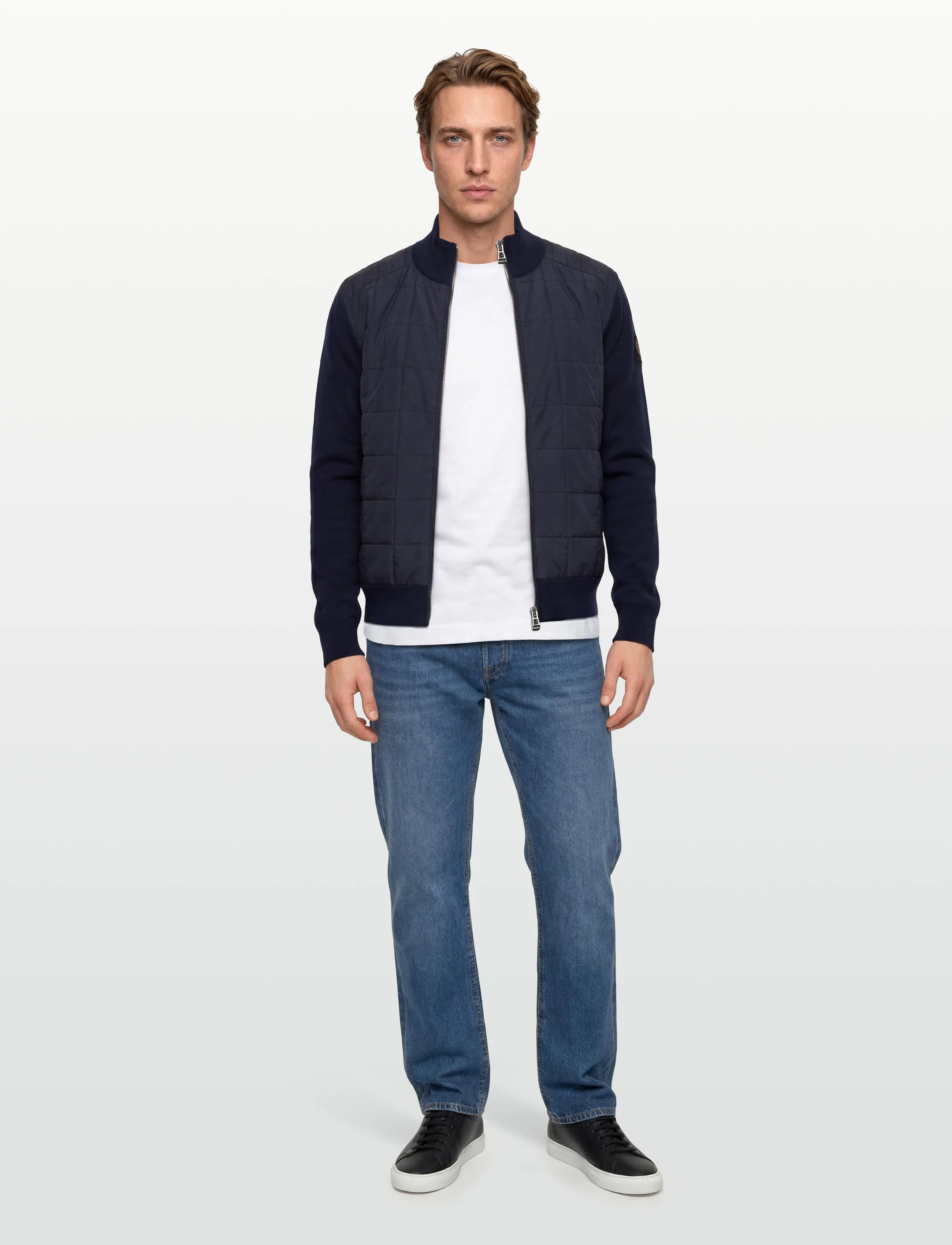 Belstaff Kelbrook Zip Cardigan Black, 3XL, Knitwear, Marineblau - Cardigans, Männerswear