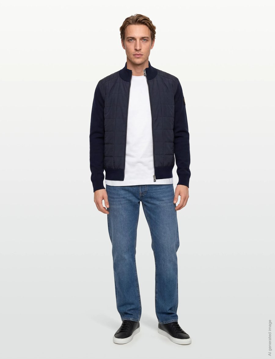 Belstaff - KELBROOK ZIP CARDIGAN Black - hybrid-jacken - dark ink - 0