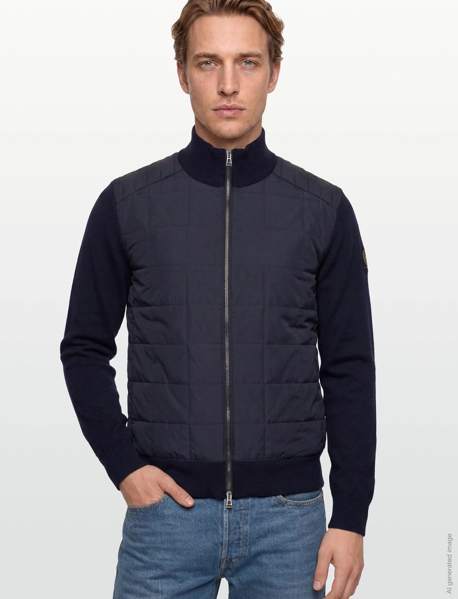 Belstaff - KELBROOK ZIP CARDIGAN Black - hybrid-jacken - dark ink - 3