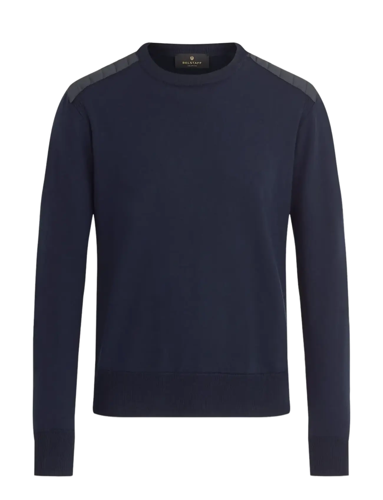 Belstaff Kerrigan Crewneck Jumper Black, S, Black, Strik > Runde Halse, Herre