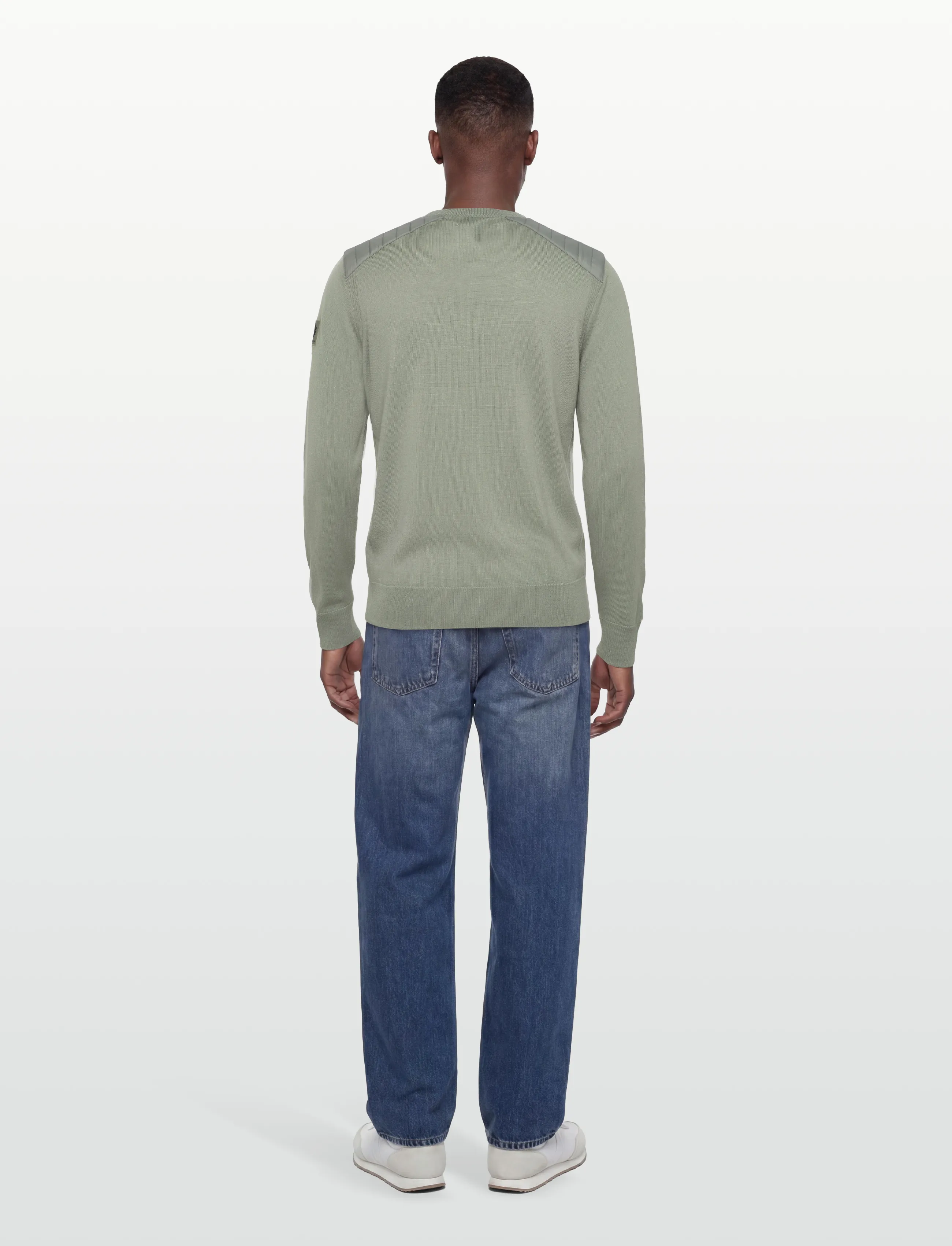 Belstaff - KERRIGAN CREWNECK JUMPER Lichen - rundhalsad - lichen - 5