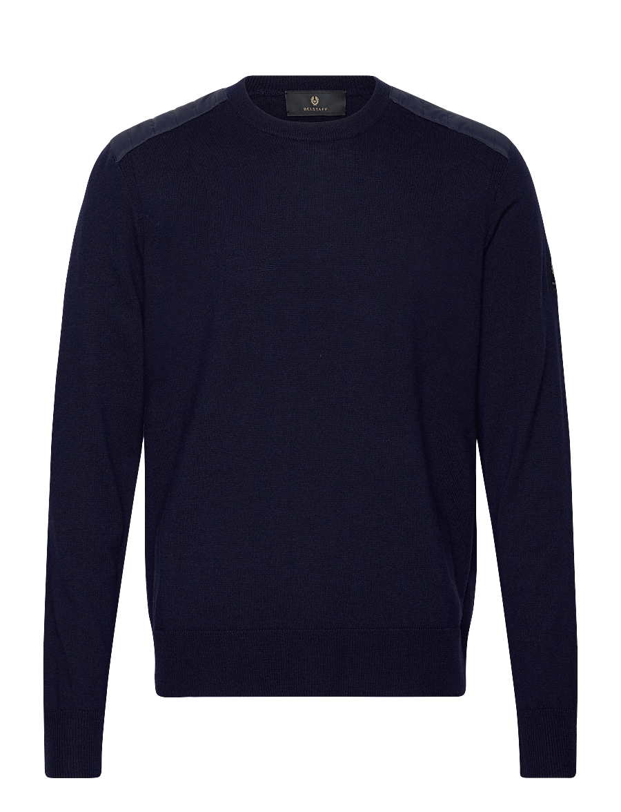Belstaff - KERRIGAN CREWNECK JUMPER - Ümara kaelusega - washed navy - 0