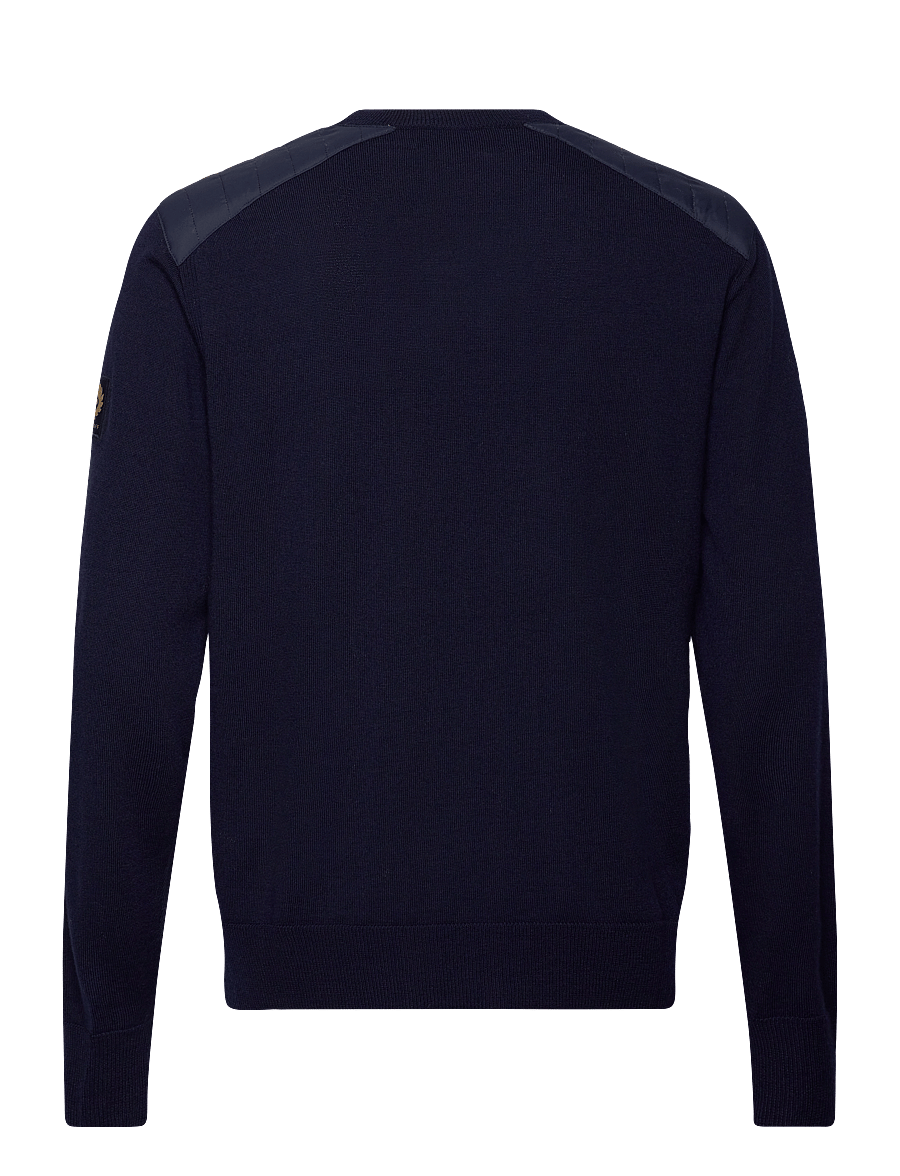 Belstaff - KERRIGAN CREWNECK JUMPER - Ümara kaelusega - washed navy - 1