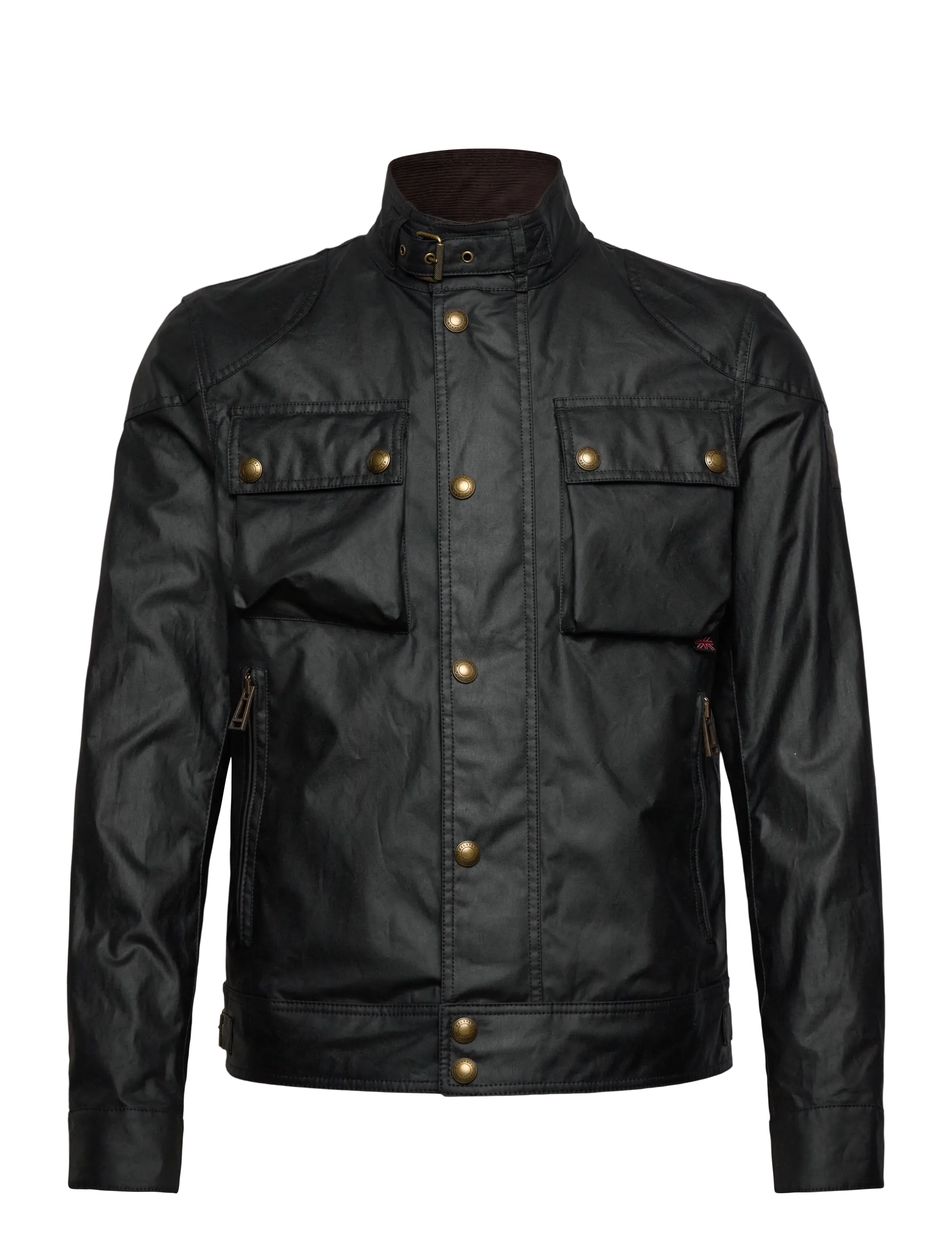 BELSTAFF Racemaster Jacke Faded Olive Schwarz - 48 - Herren