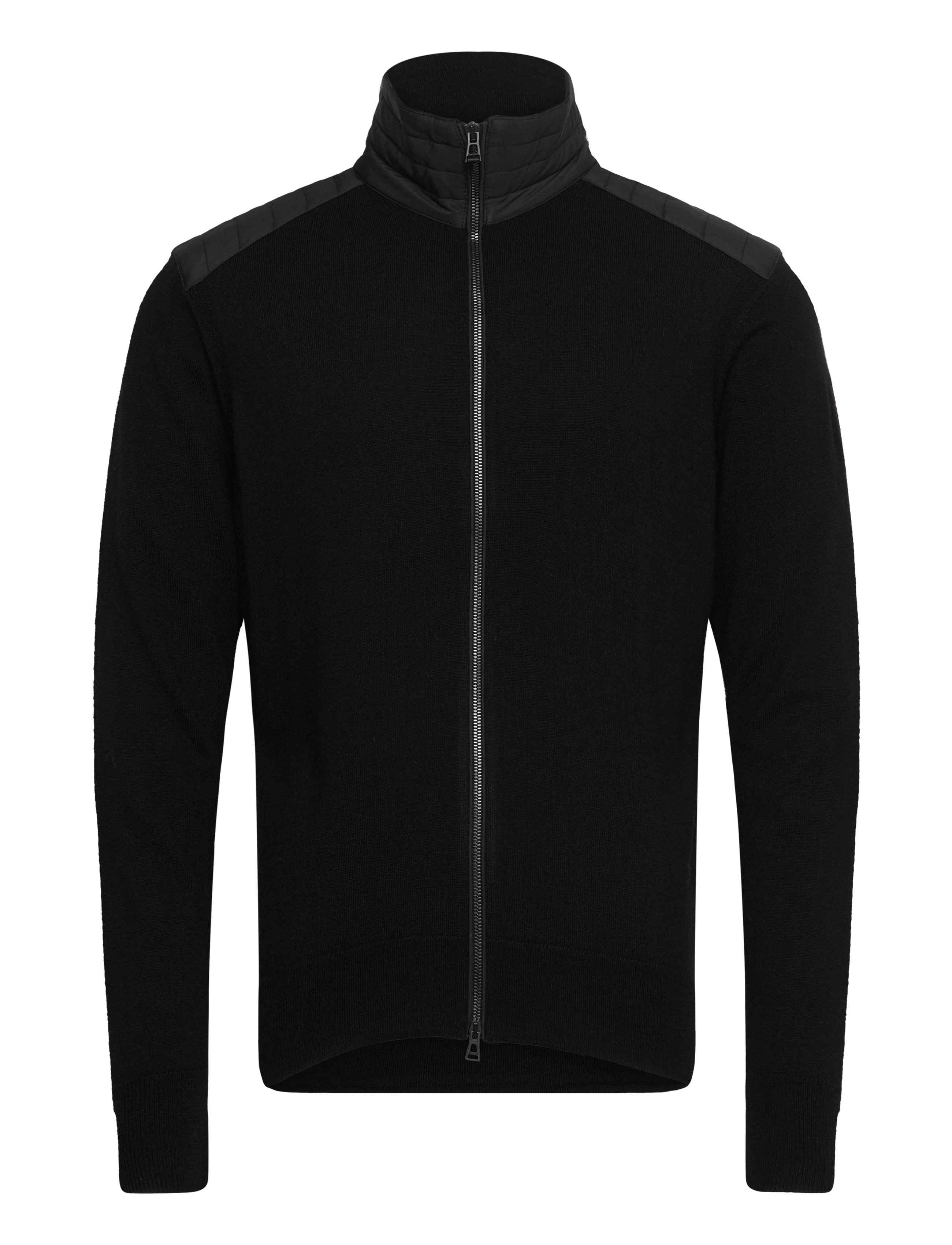 Belstaff KELBY ZIP CARDIGAN Black - Stickat - BLACK / black