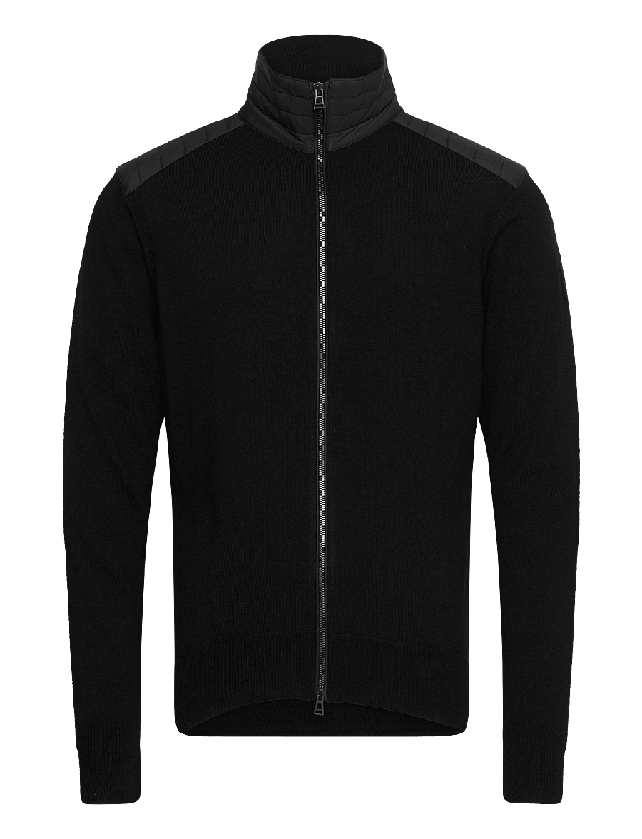 Belstaff - KELBY ZIP CARDIGAN Black - pullover mit durchgehendem reißverschluss - black - 0