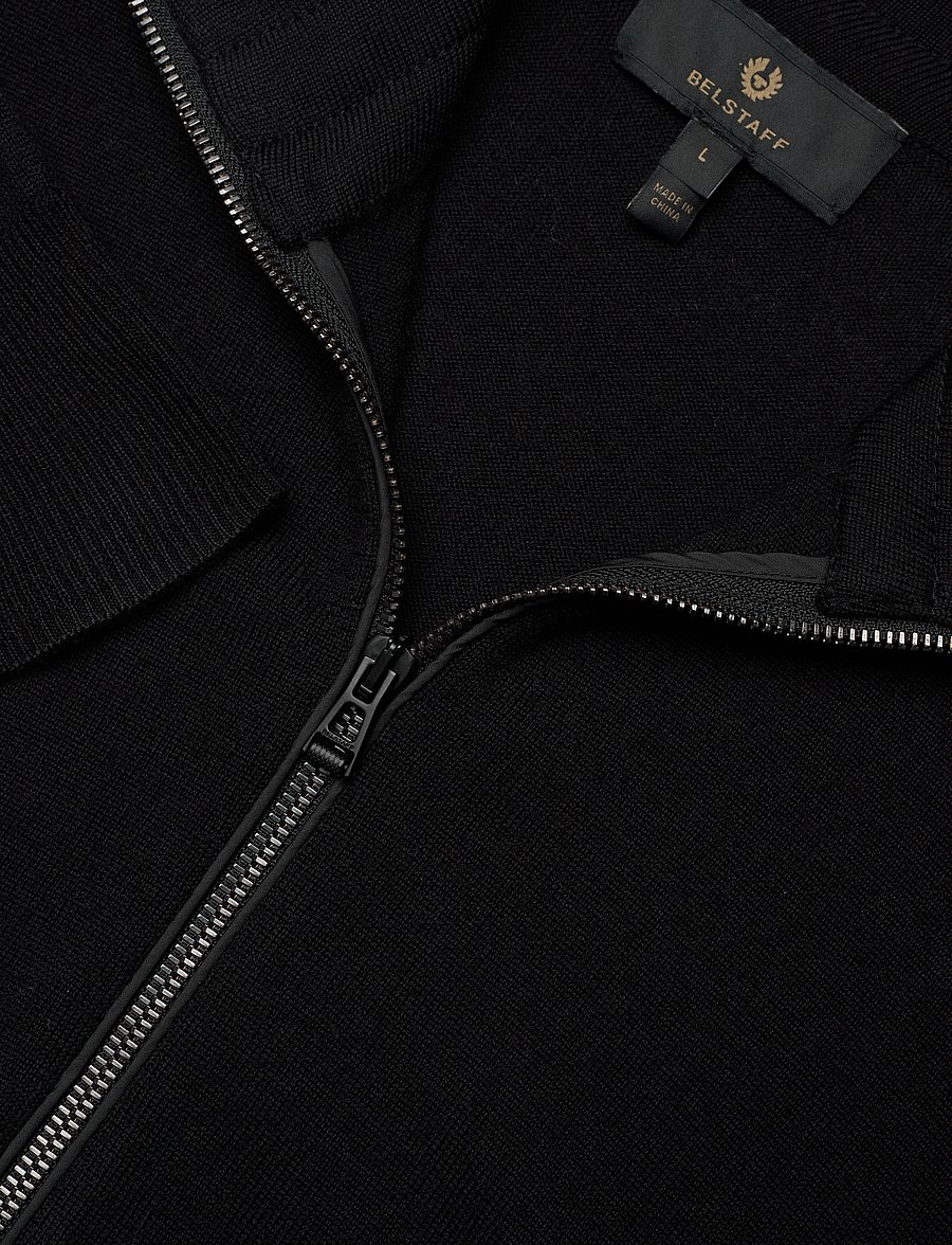 Belstaff - KELBY ZIP CARDIGAN Black - pullover mit durchgehendem reißverschluss - black - 2