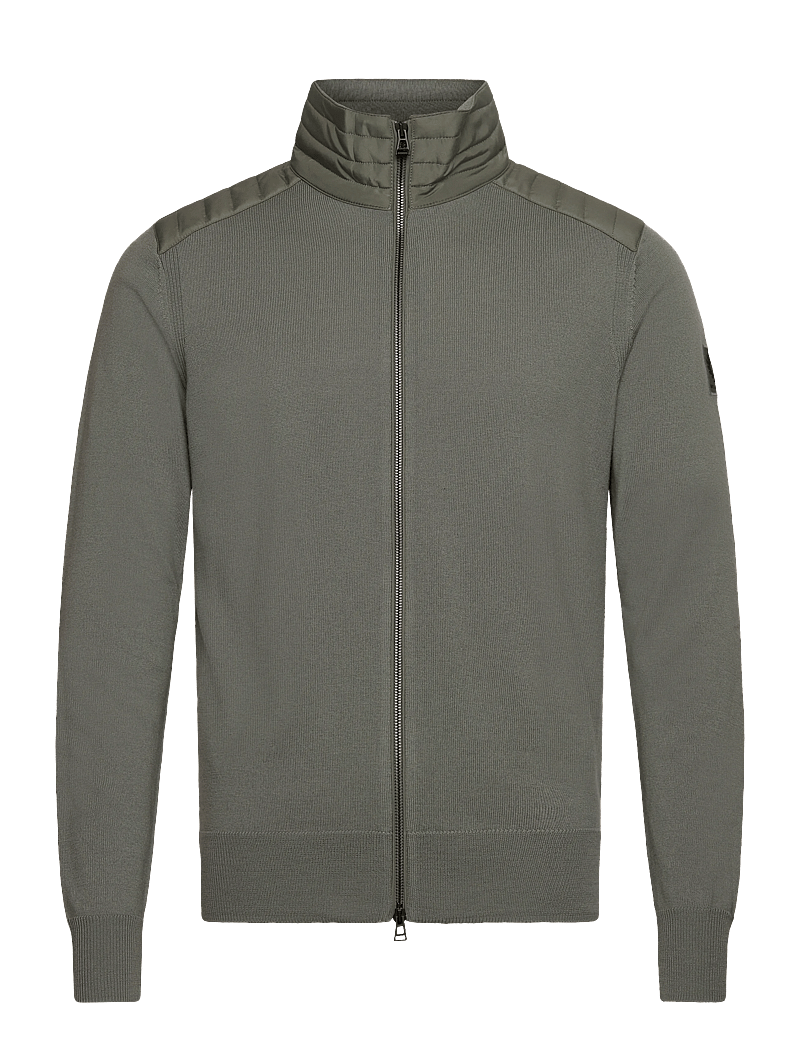 Belstaff - KELBY ZIP CARDIGAN - lukuga džemprid - sage green - 0