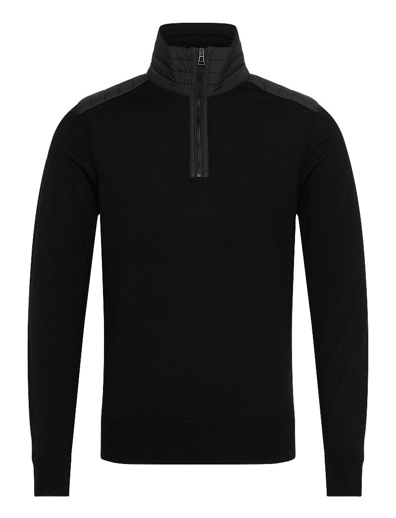 Belstaff - KILMINGTON QUARTER ZIP JUMPER Lichen - half zip-tröjor - black - 0