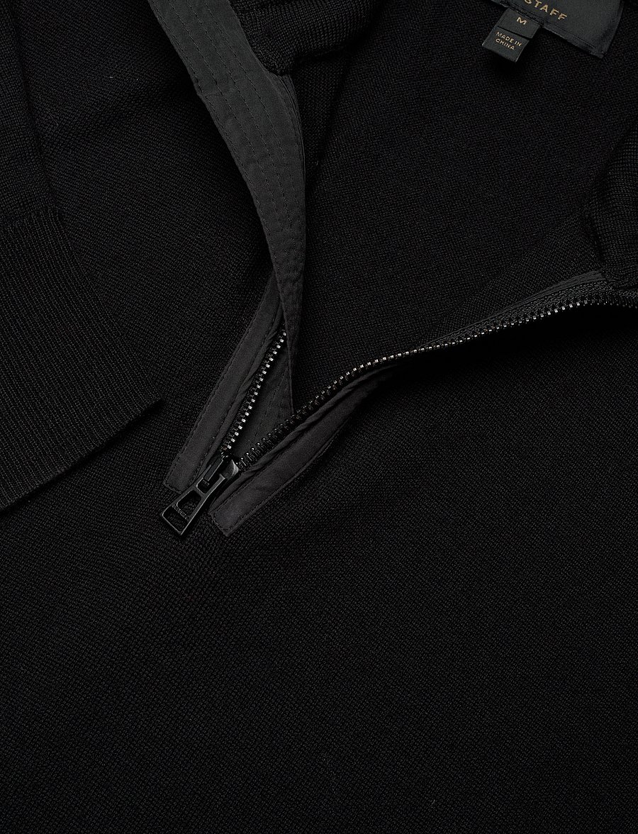 Belstaff - KILMINGTON QUARTER ZIP JUMPER Dark Ink - half zip - black - 5