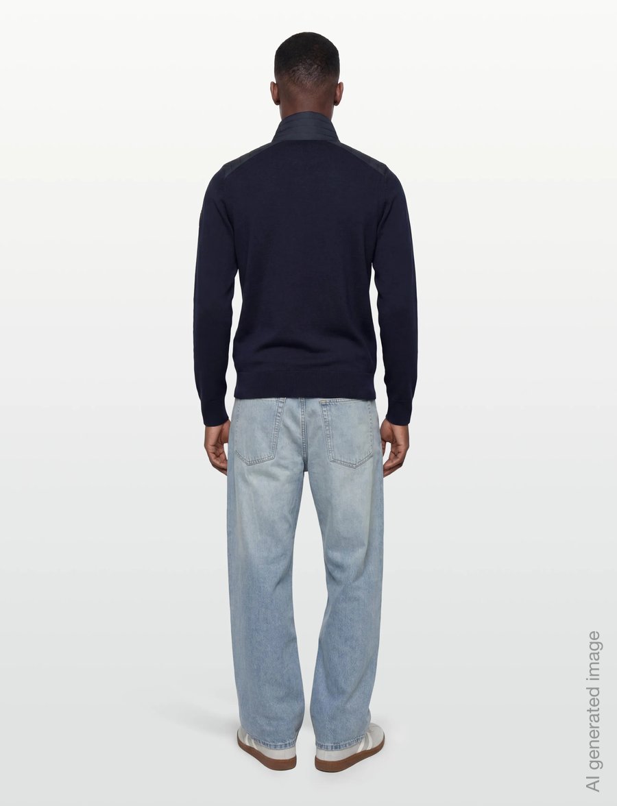 Belstaff - KILMINGTON QUARTER ZIP JUMPER Dark Ink - half zip-trøjer - dark ink - 4