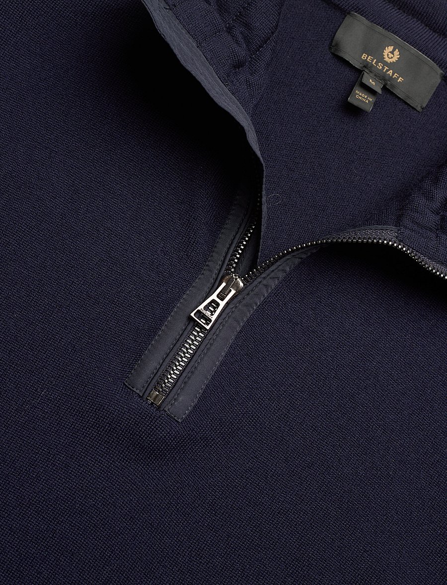 Belstaff - KILMINGTON QUARTER ZIP JUMPER Dark Ink - half zip-trøjer - dark ink - 5