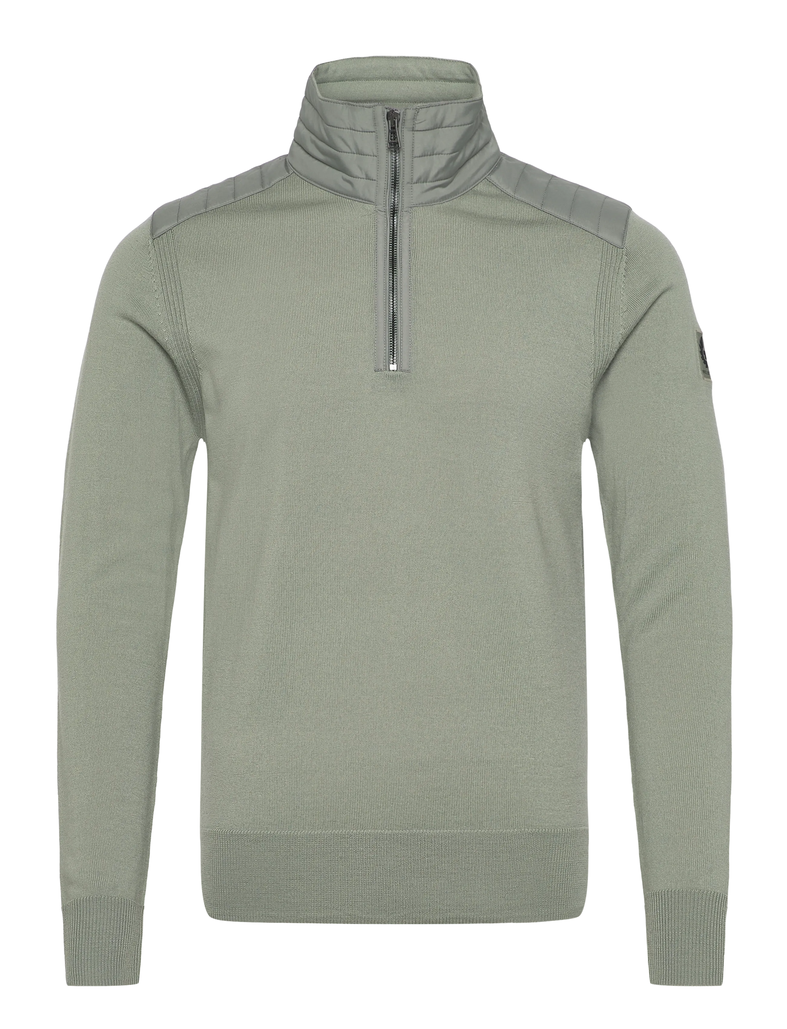 Belstaff KILMINGTON QUARTER ZIP JUMPER Dark Ink - Tøj - LICHEN / khaki/green