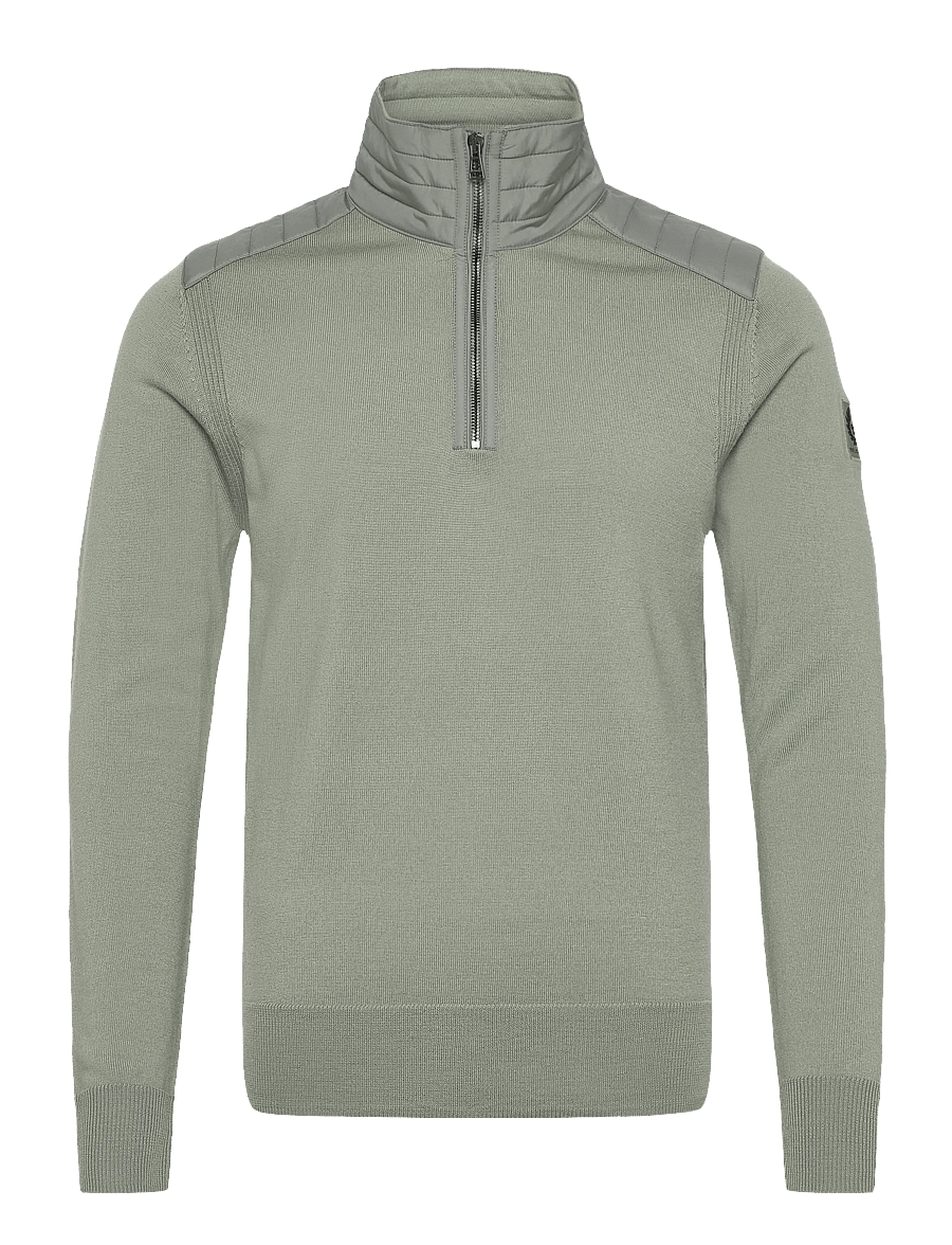 Belstaff - KILMINGTON QUARTER ZIP JUMPER Dark Ink - tõmblukk-kaelusega dressipluusid - lichen - 1