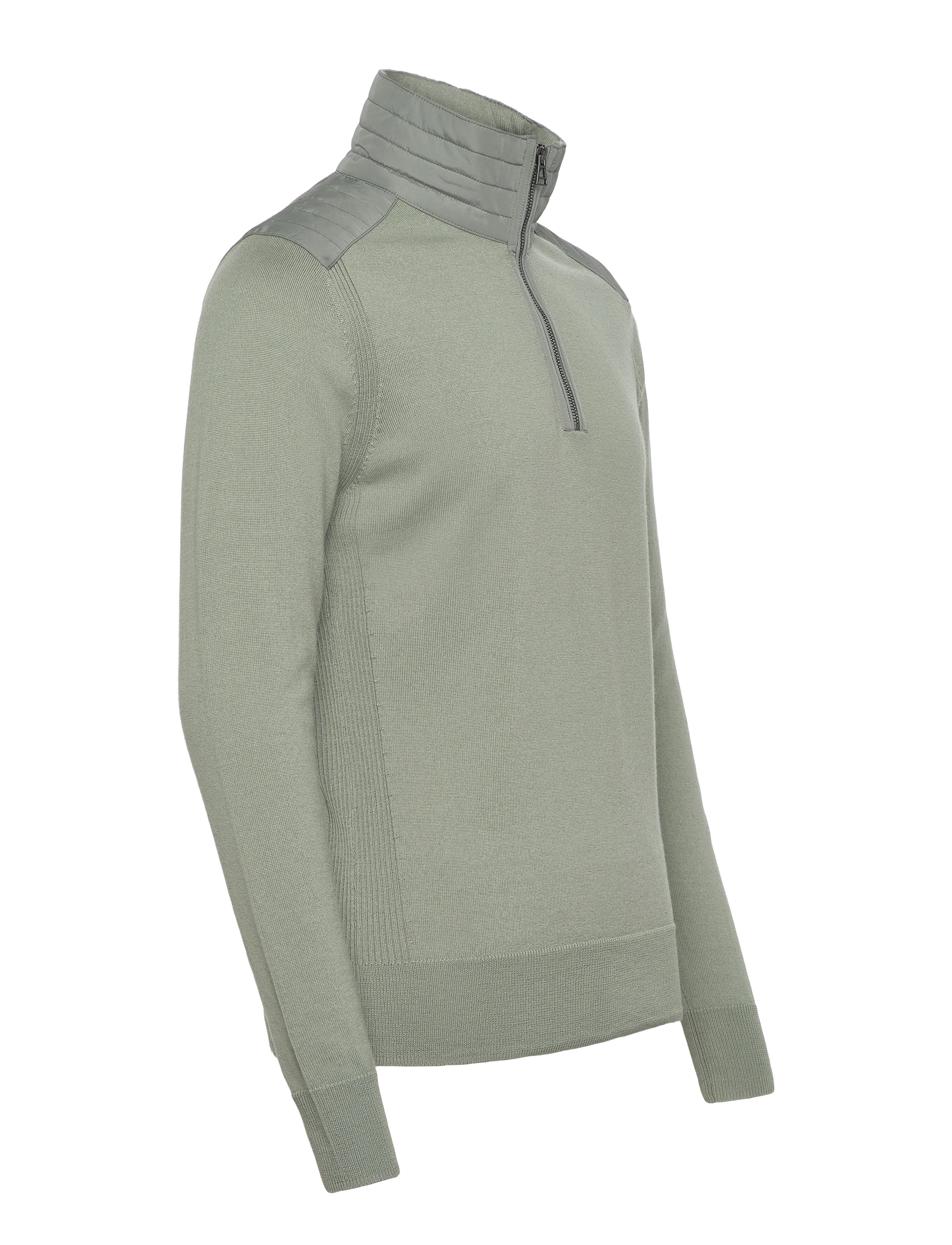 Belstaff - KILMINGTON QUARTER ZIP JUMPER Dark Ink - half zip - lichen - 4